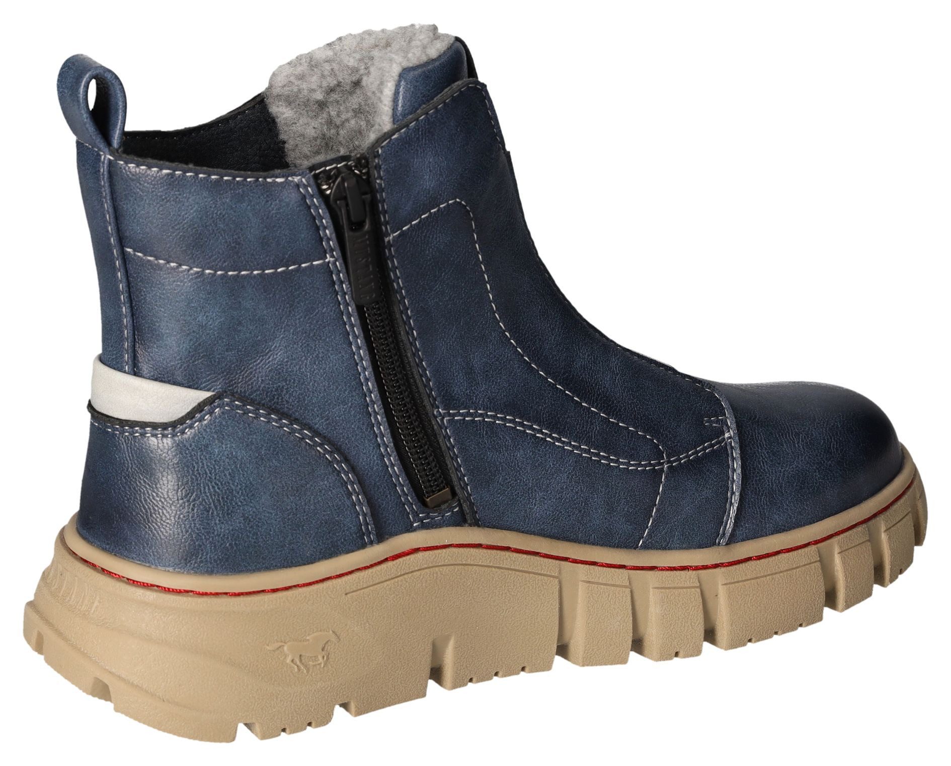 Mustang Shoes Winterlaarzen enkellaars, plateaulaarzen met elastiek voor goede pasvorm