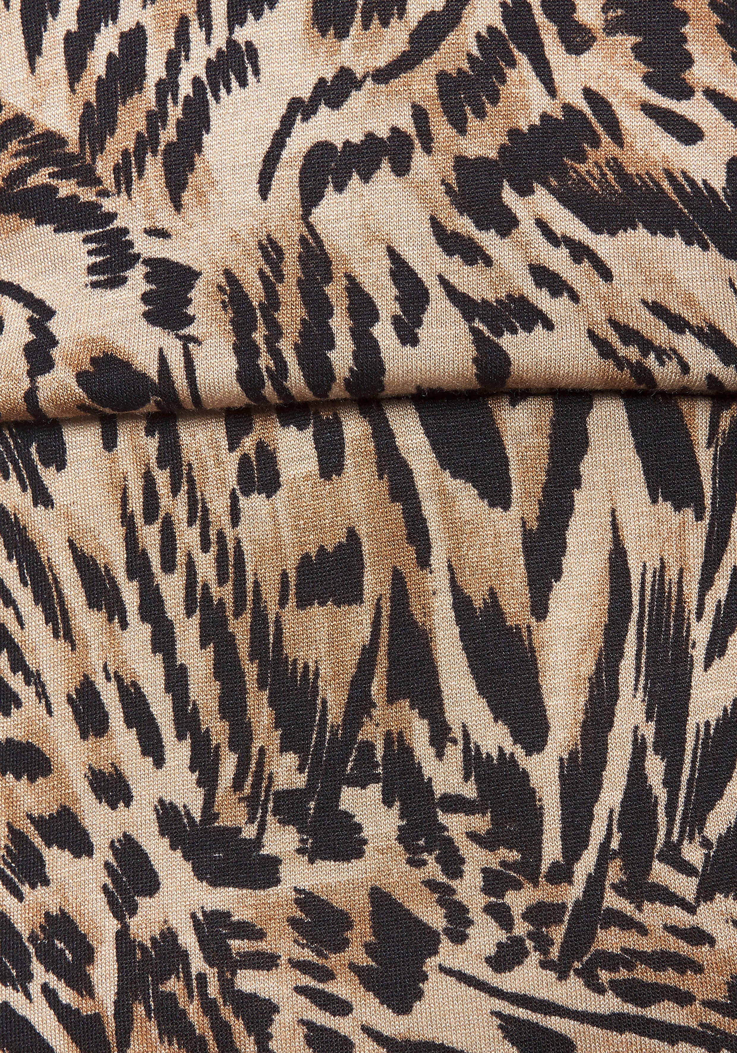 Buffalo Maxi-jurk met alloverprint en split zomerjurk strandjurk