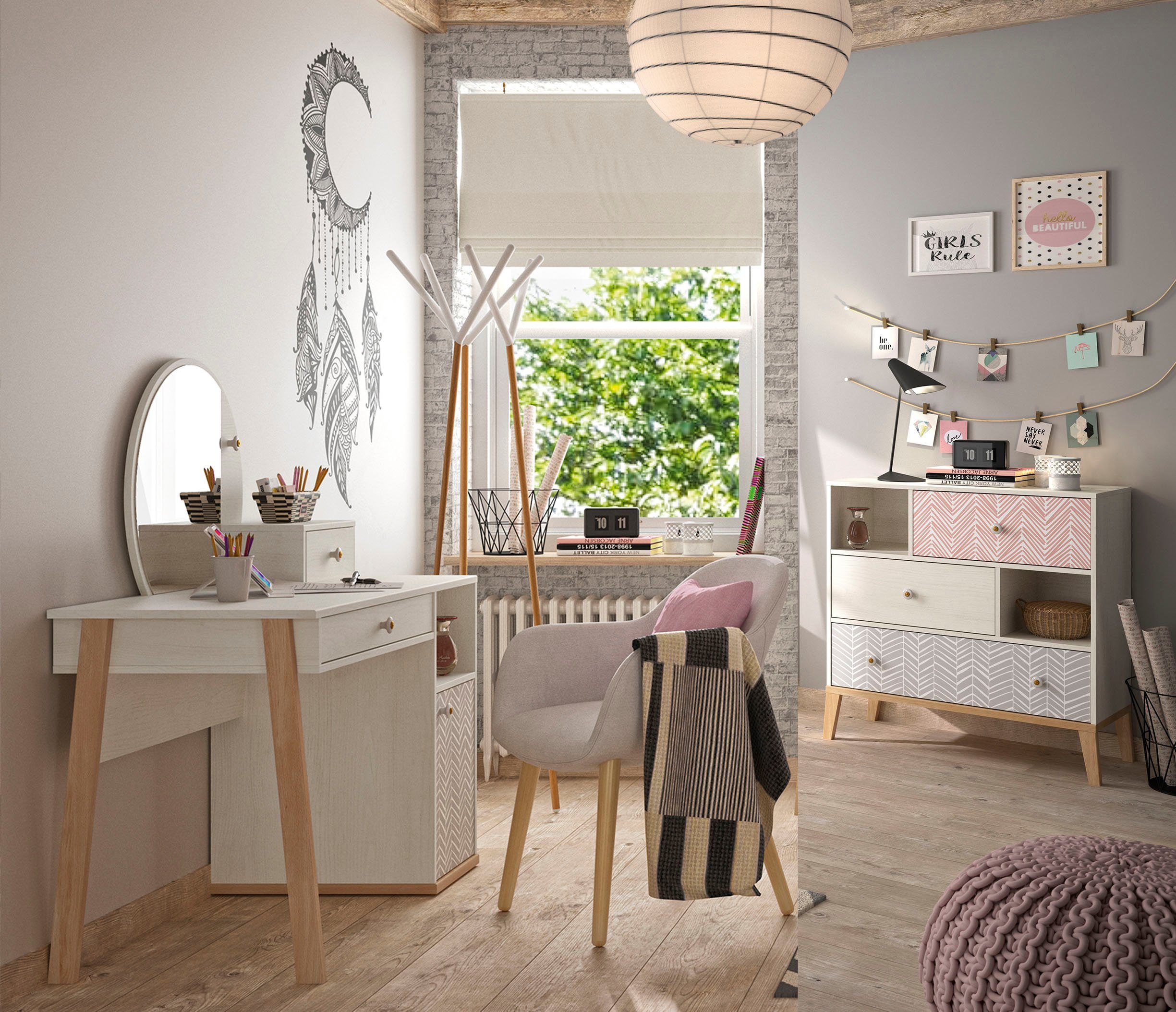 Gami Kinderbureau Alika Bureau voor tieners, bureau, met extra opbergruimte