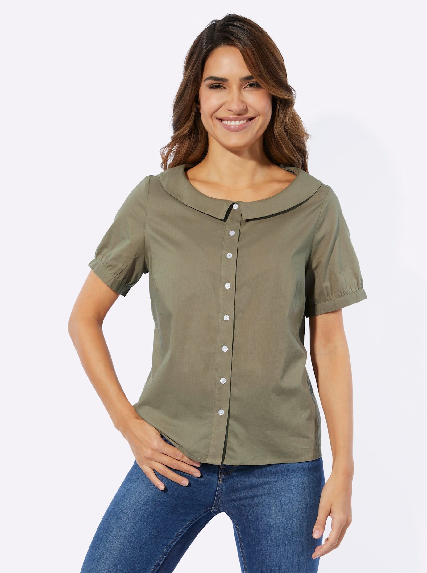 Classic Basics Blouse met korte mouwen
