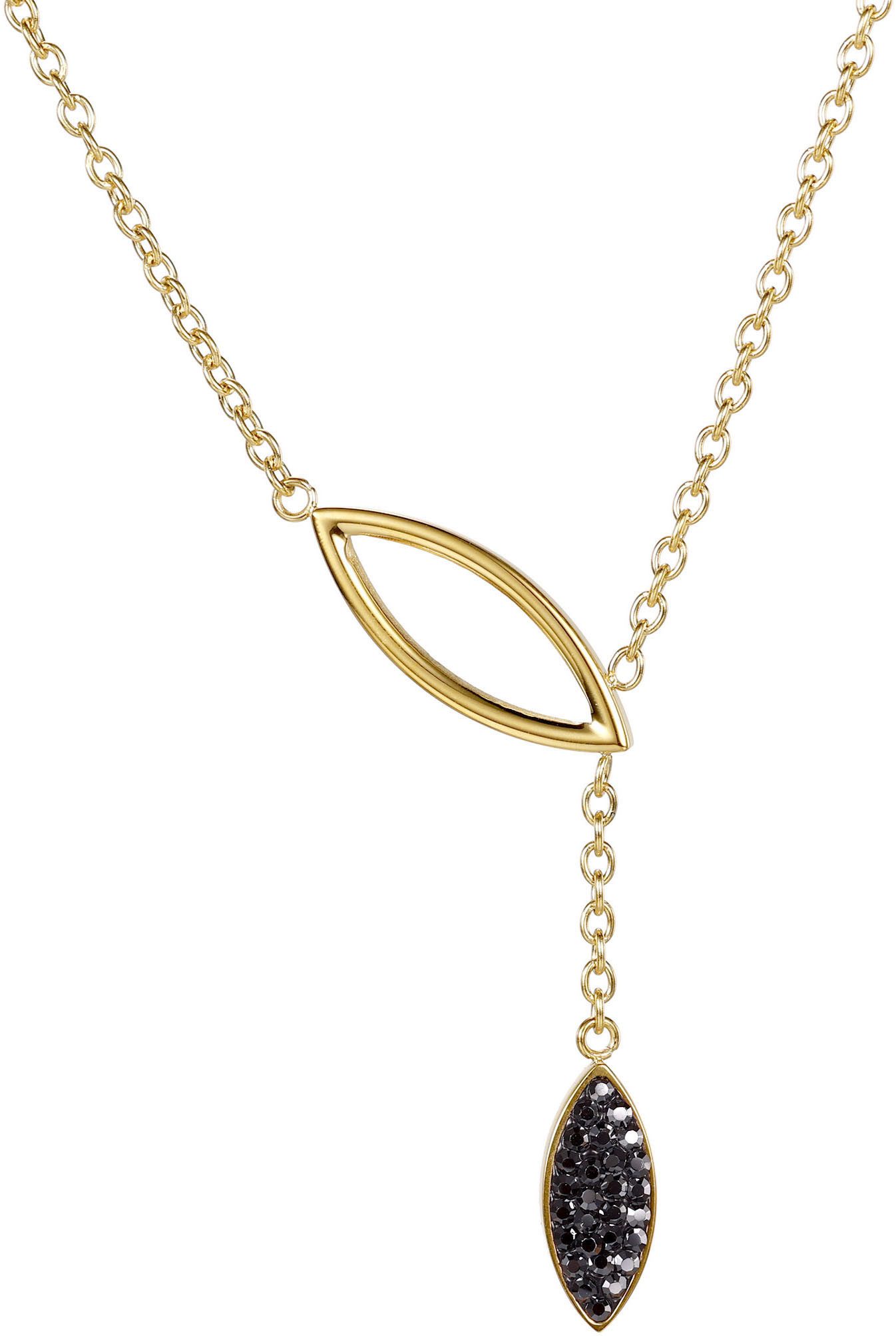Firetti Ketting in Y-model Sieraad cadeau roestvrij staal halsketting ovaal drop dames kettingen zwart