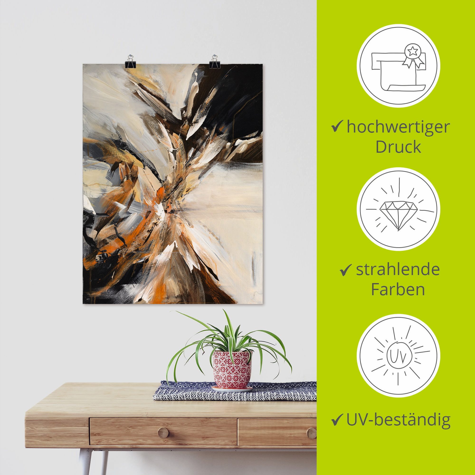Artland Artprint Abstract IV als artprint op linnen, poster in verschillende formaten maten