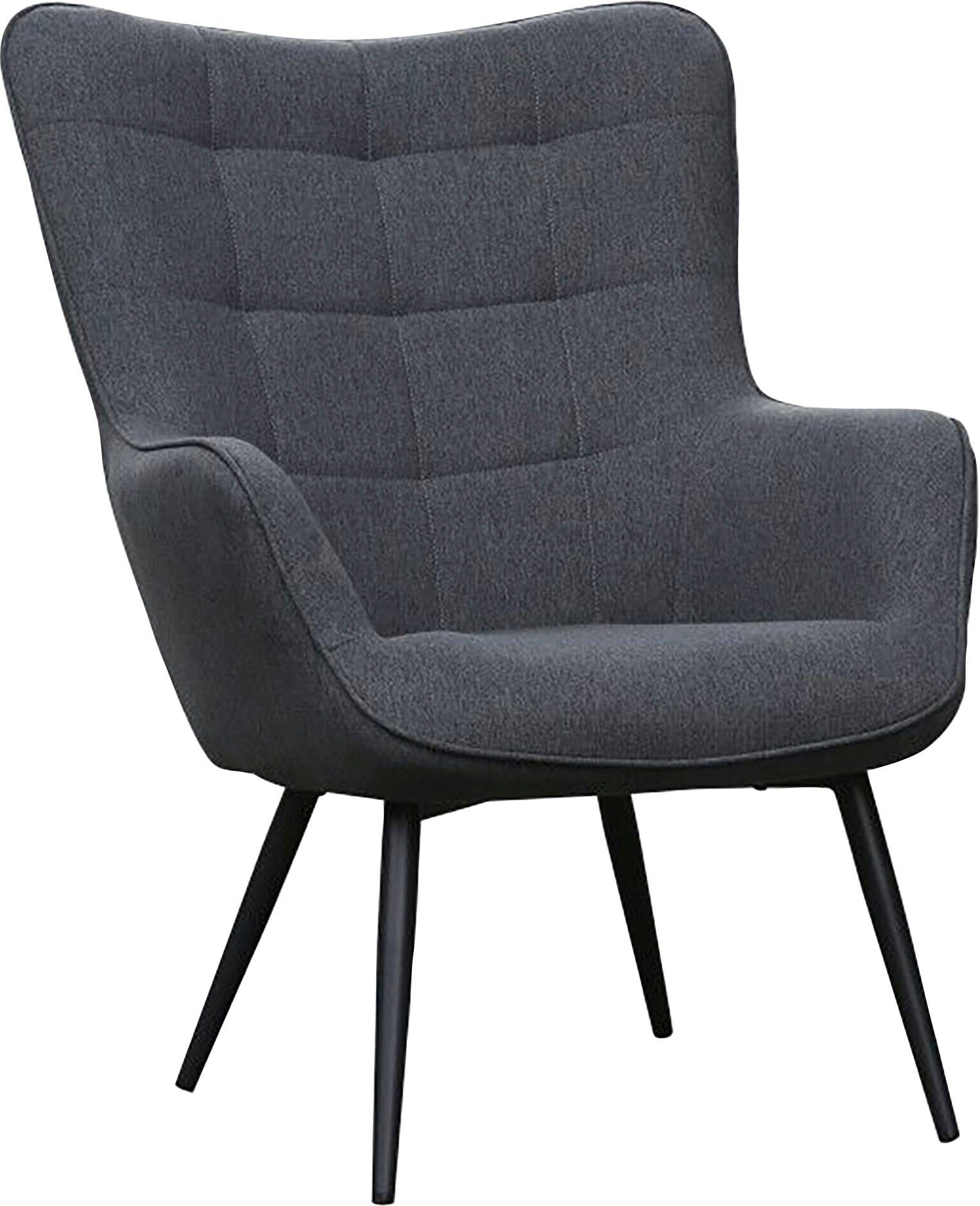 byLIVING Fauteuil Uta naar keuze met of zonder hocker, in cord, fluweel of weefstof (1 stuk)