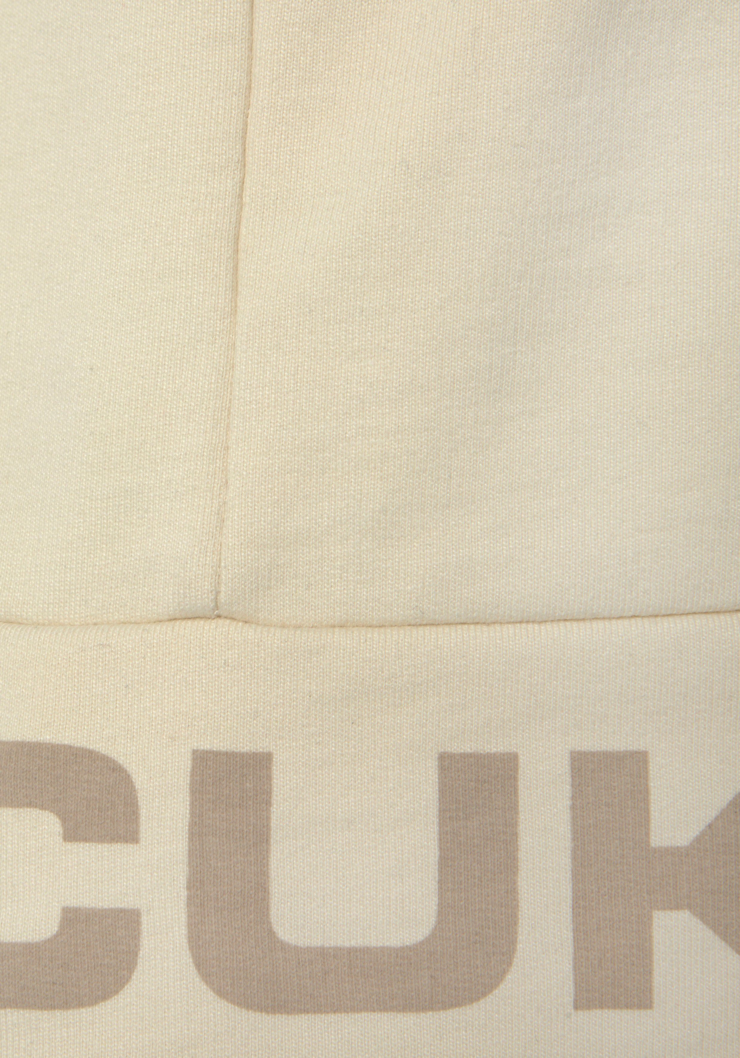 FCUK Sweatshort met lengte scheidingnaad en logo-opdruk loungewear (1-delig)