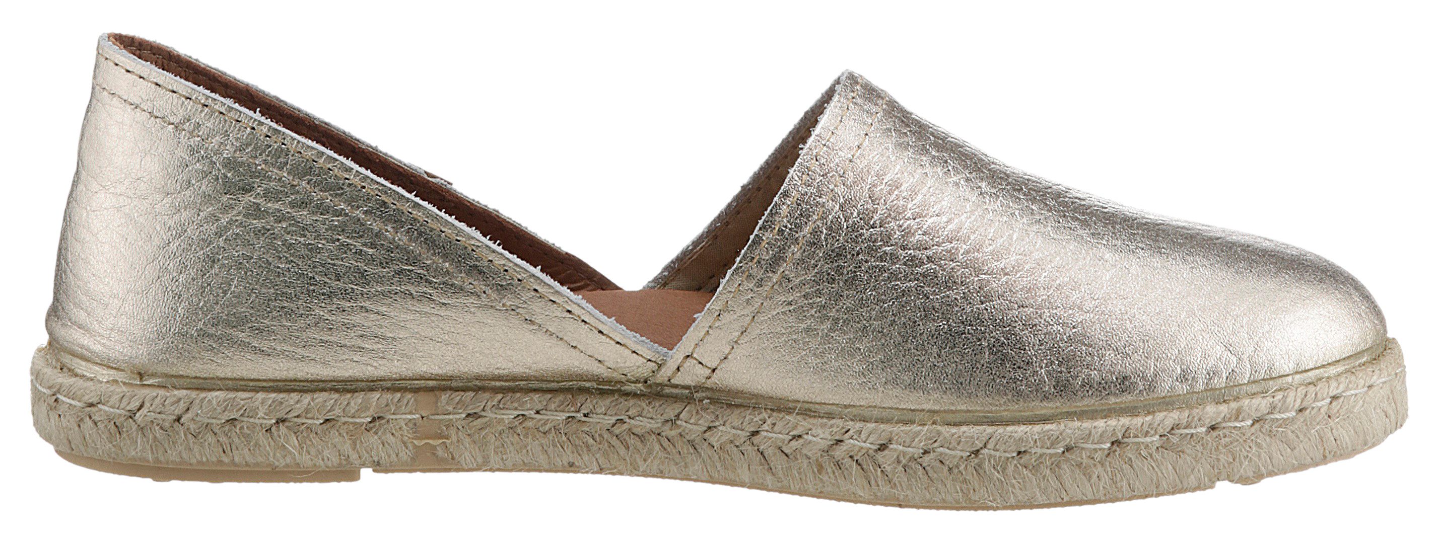 VERBENAS Espadrilles CARMEN NUCLEO METAL , slipper, zomerschoen, strandschoen in metallic look