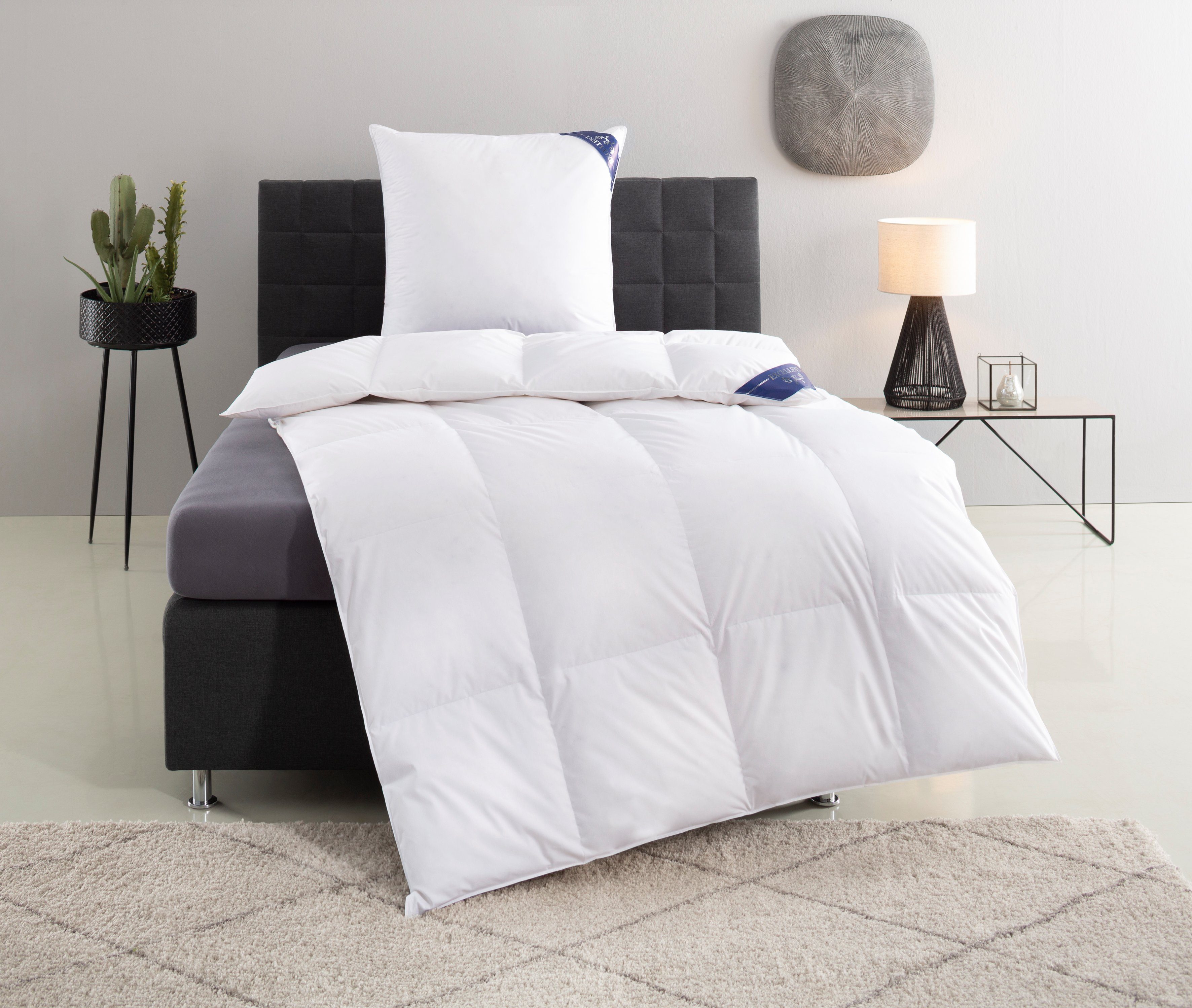 Excellent Donzen dekbed + 3-kamer-hoofdkussen Venetië, 2-delig, gemaakt in Duitsland, verschillende maten Deken met kussen,set, zomer, winter, dekbed 135x200 cm, 155x220 cm (voordeelset)