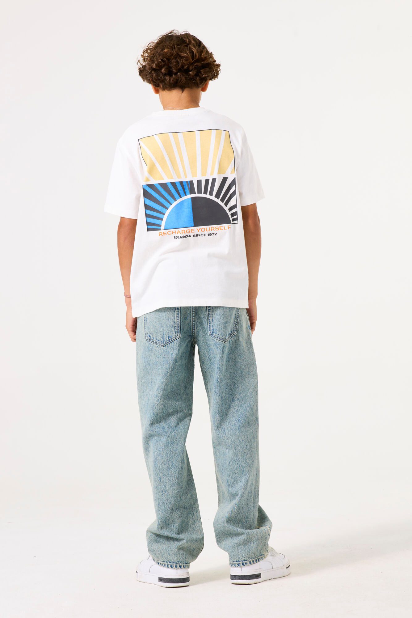 Garcia T-shirt met front- en backprint voor jongens