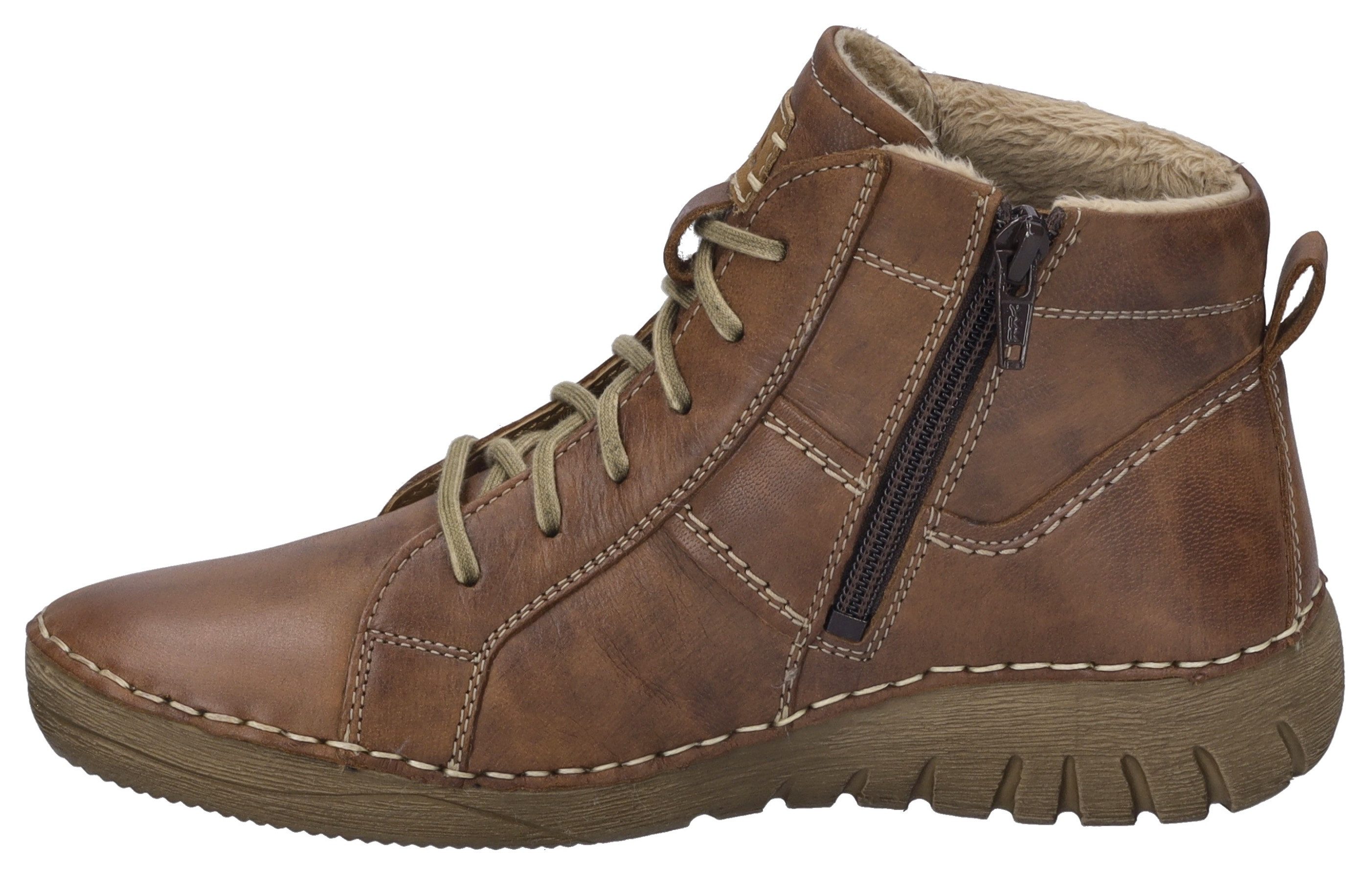 Josef Seibel Veterlaarsjes Felicia 01 Veterschoenen, sneakers, vrijetijdsschoen met modieuze siernaad