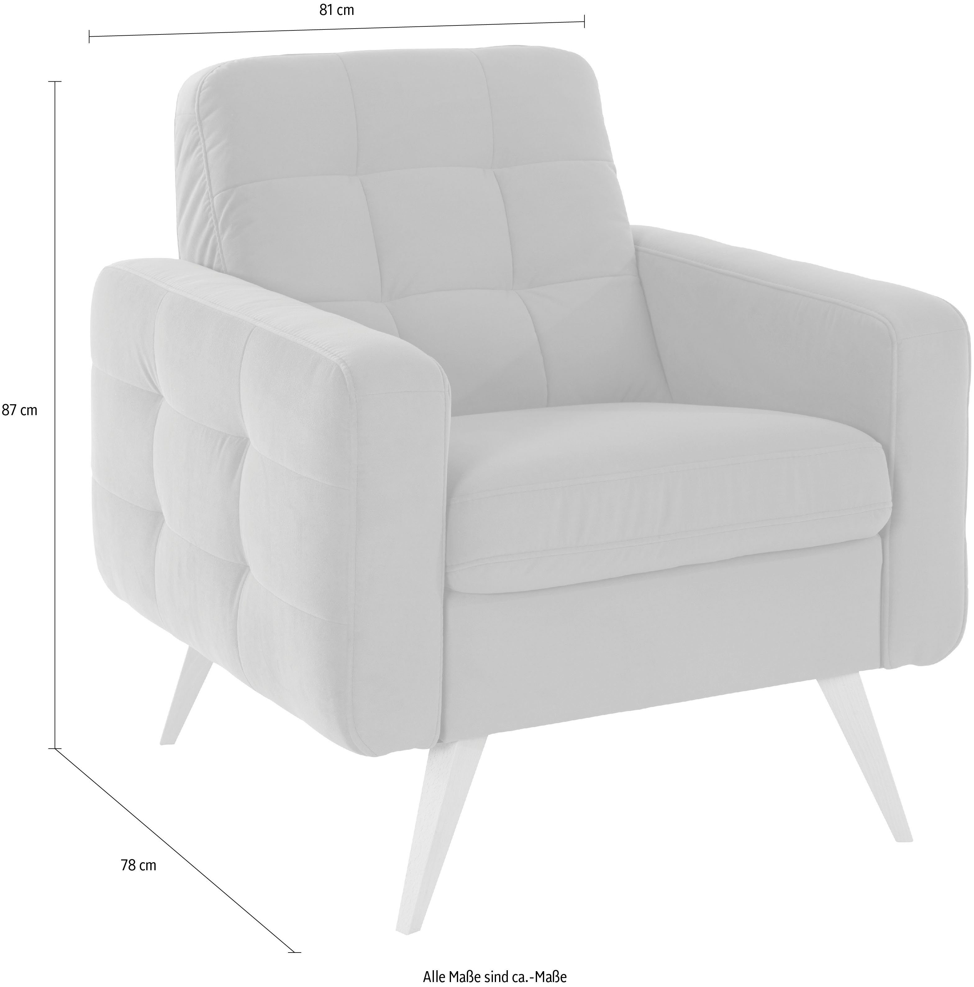 exxpo - sofa fashion Fauteuil Nappa, loungesessel, actuele rugstepping, comfortabel en modern