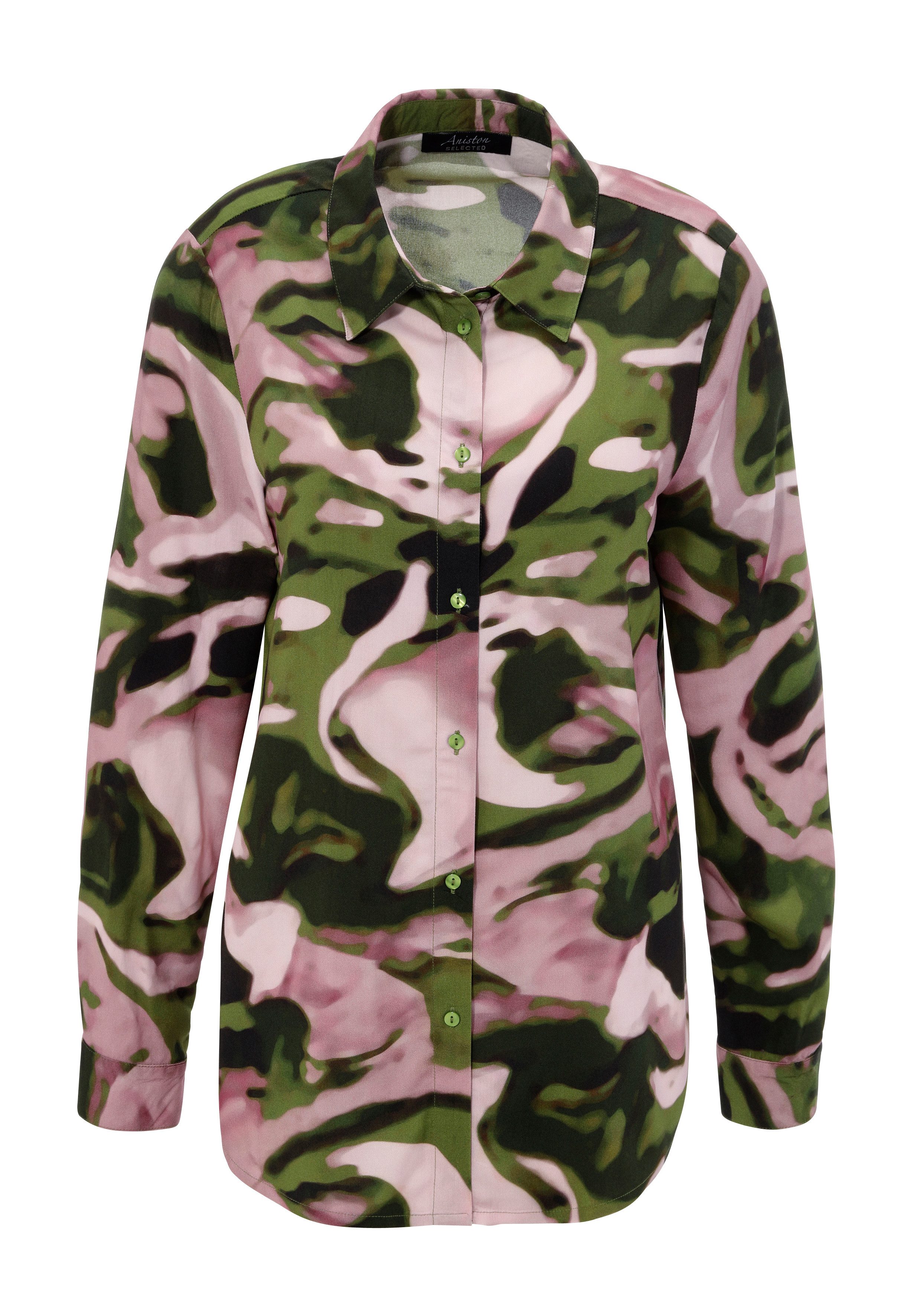 Aniston SELECTED Overhemdblouse met trendy en extravagante kleurverloop - nieuwe collectie