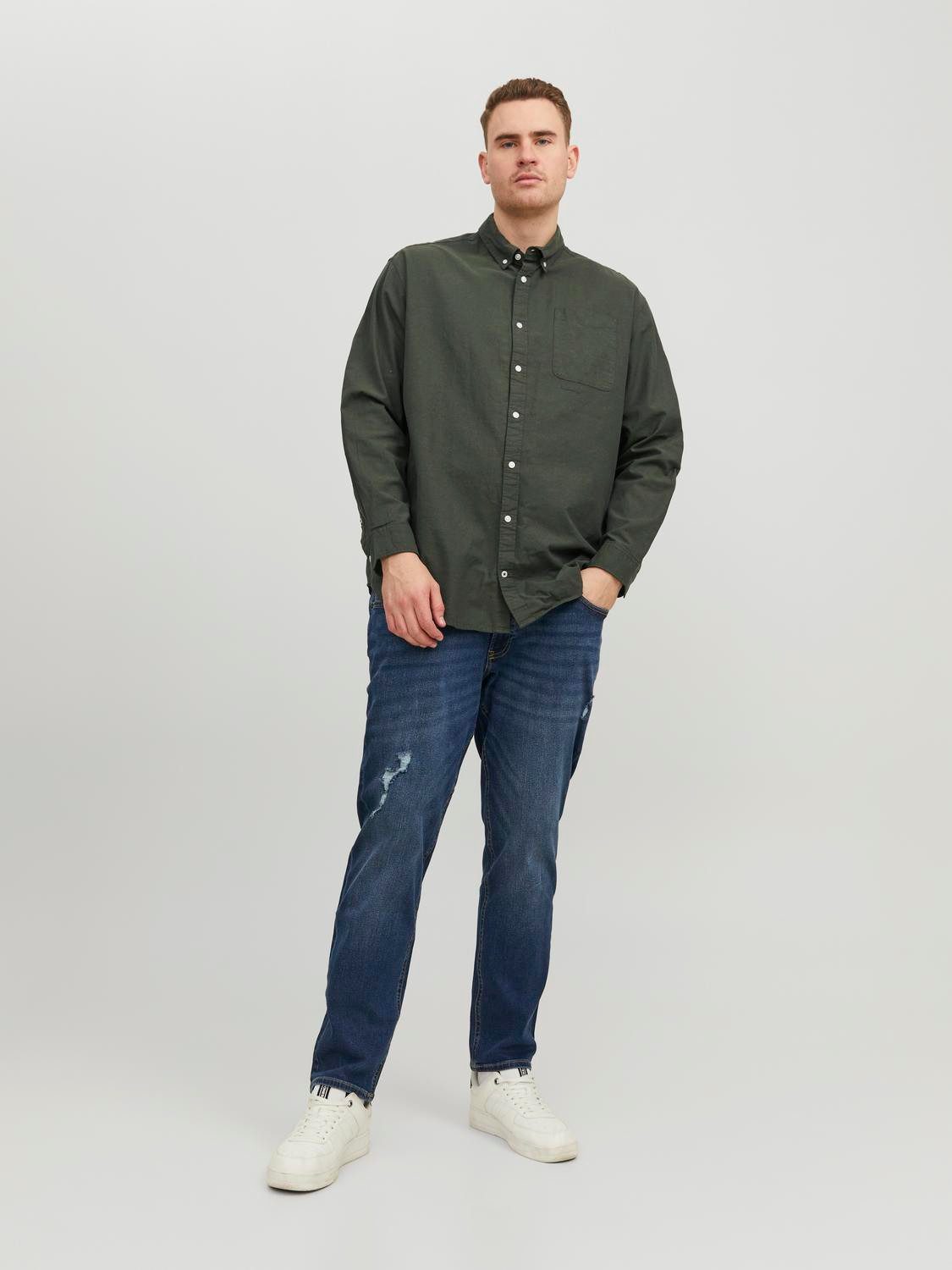 Jack & Jones PlusSize Overhemd met lange mouwen JJ JJEOXFORD SHIRT L/S