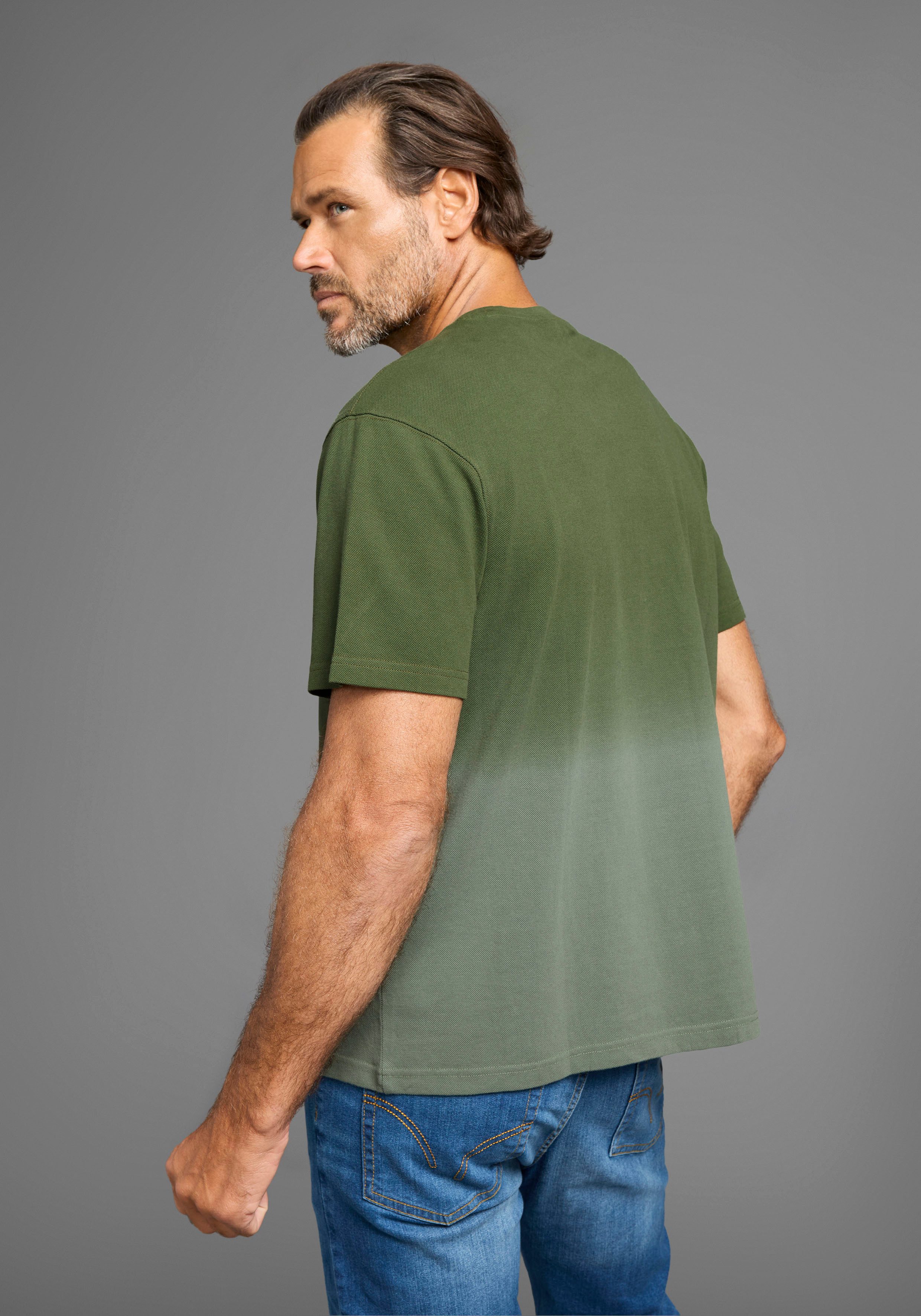 Man's World T-shirt Korte mouw, regular fit, effen, ronde hals