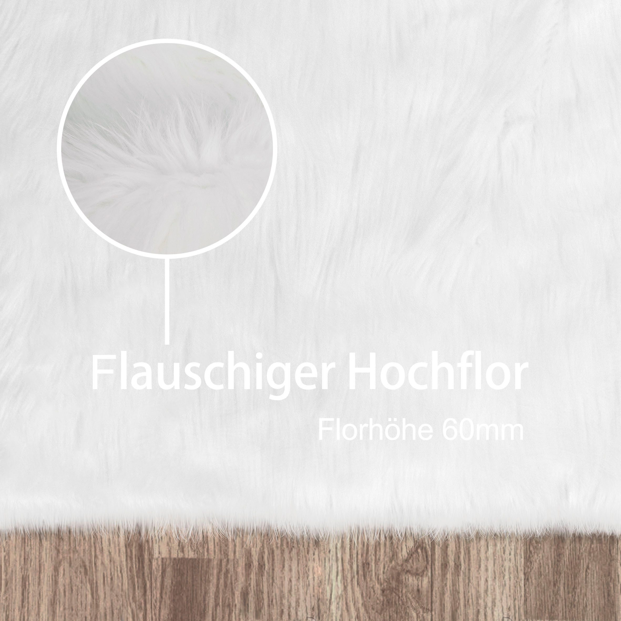 my home Hoogpolig vloerkleed Valeria schapenvacht tapijt knuffelig Imitatiebont, vachtmodel, zachte vloerkleden, slaapkamer, woonkamer