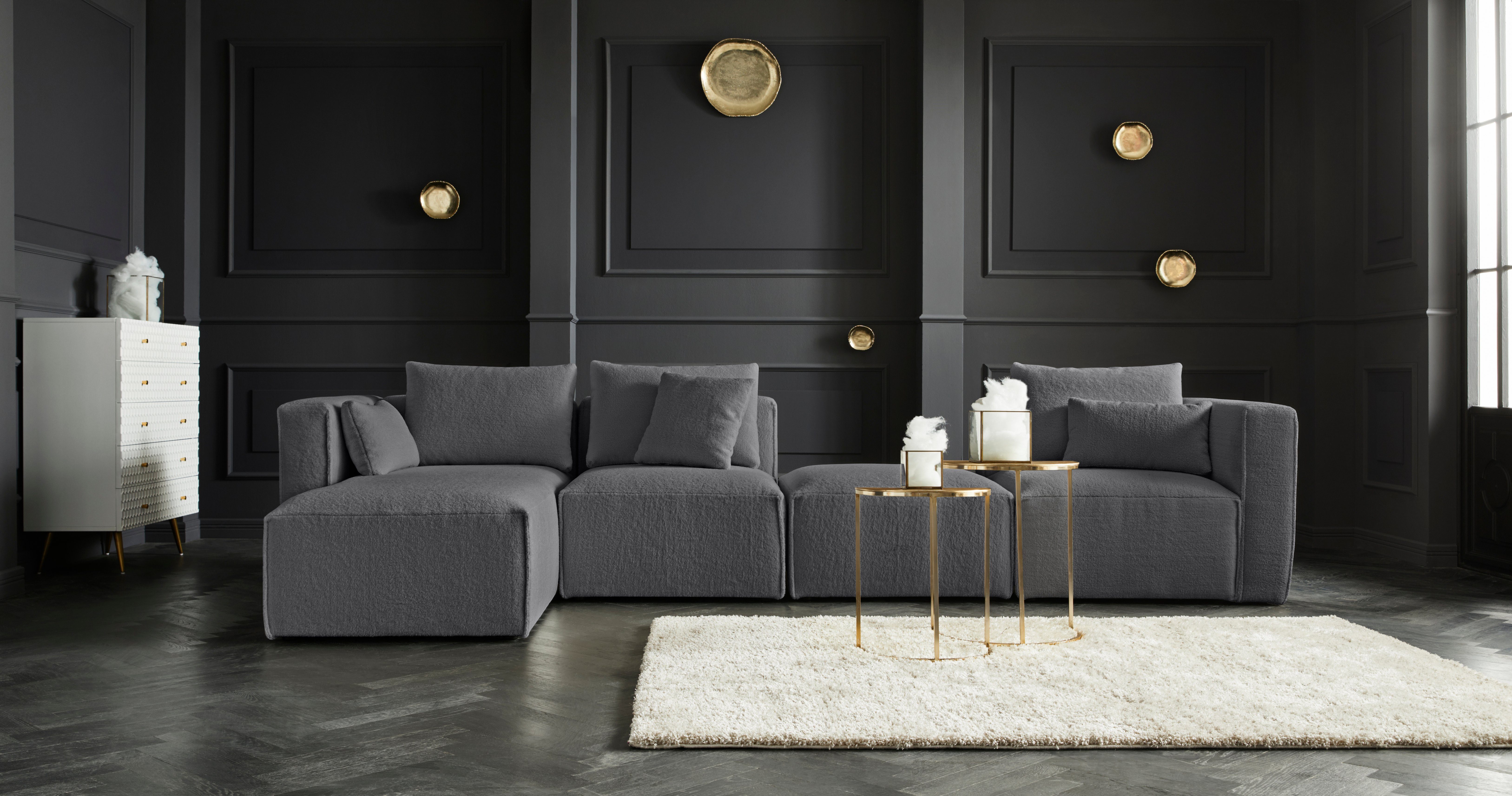 Home affaire Hocker Comfine Modulaire hocker om zelf samen te stellen, in 3 overtrekvarianten