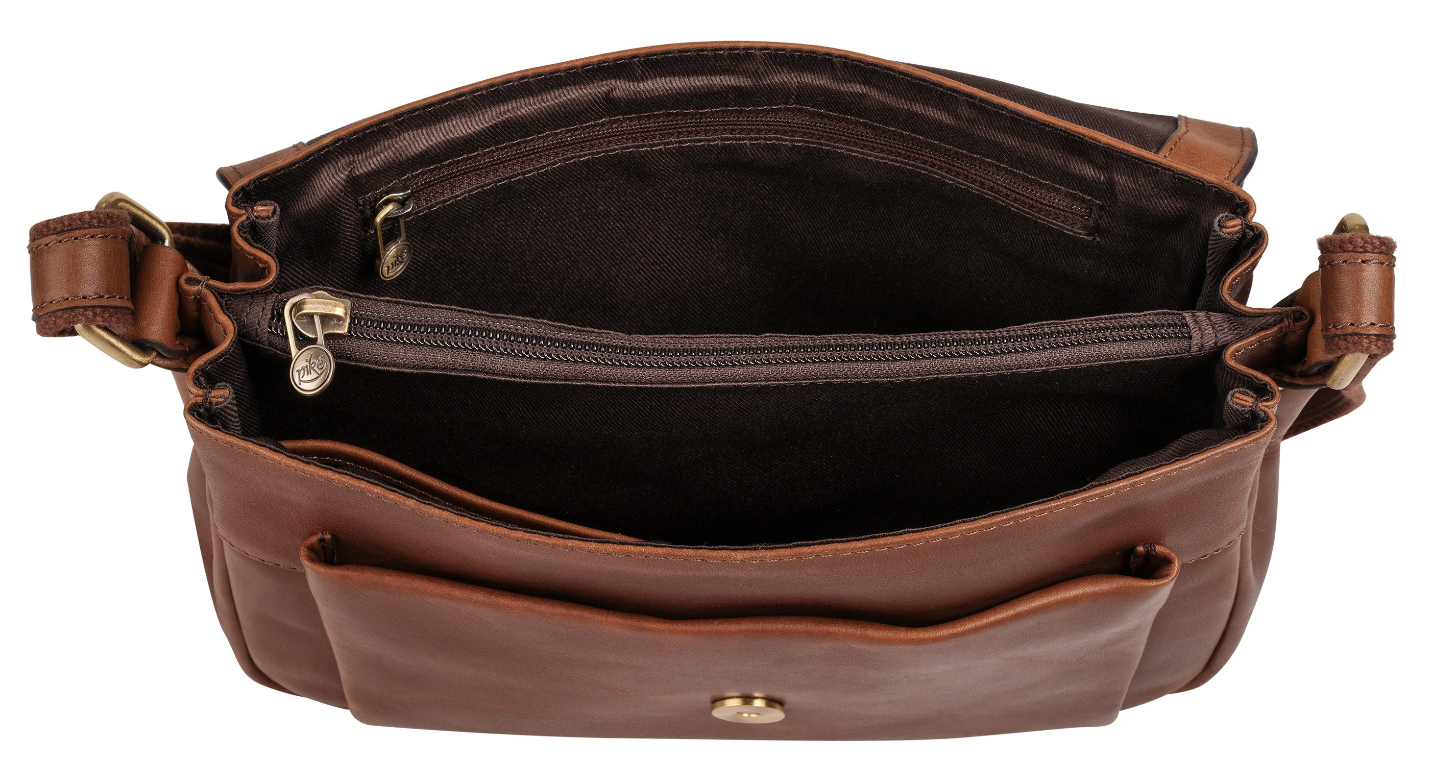 Piké Schoudertas echt leder