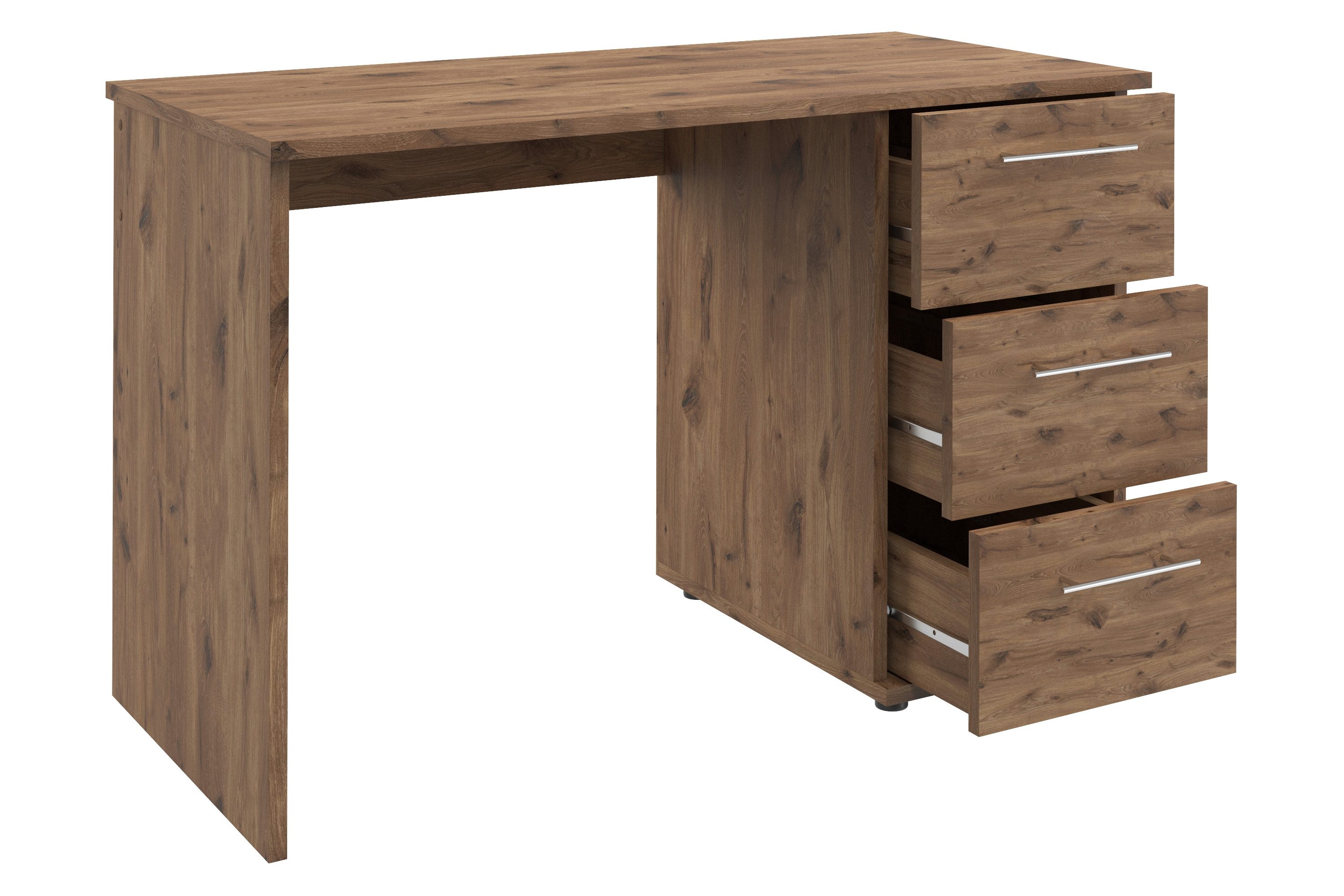 VOGL Möbelfabrik Bureau Tobi, optioneel met toetsenborduitrekking, met 3 lades, breedte 115 cm, made in germany