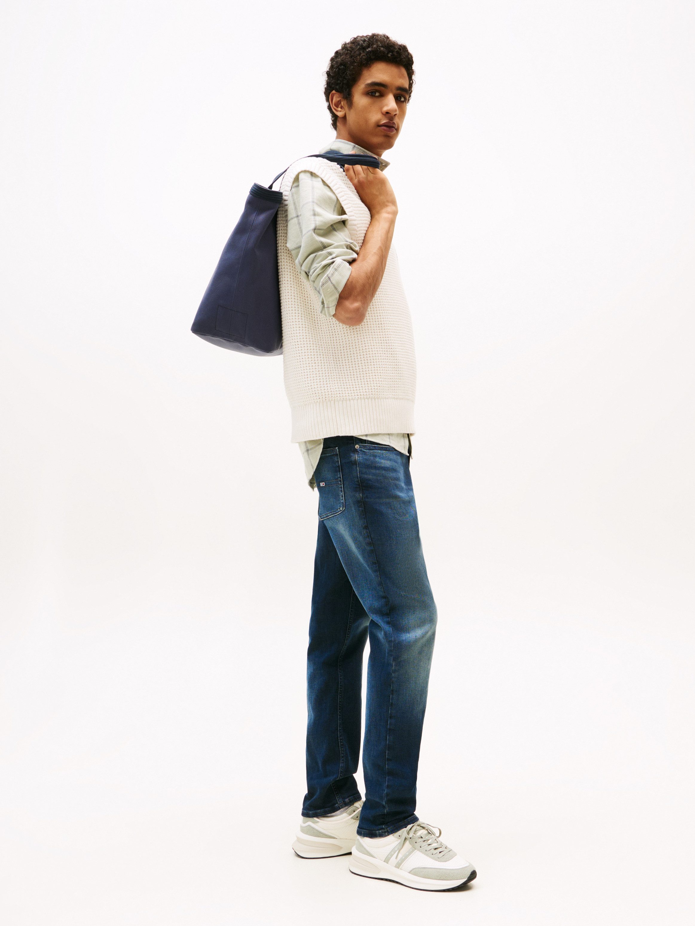 TOMMY JEANS Slim fit jeans SCANTON SLIM met gestempeld logo