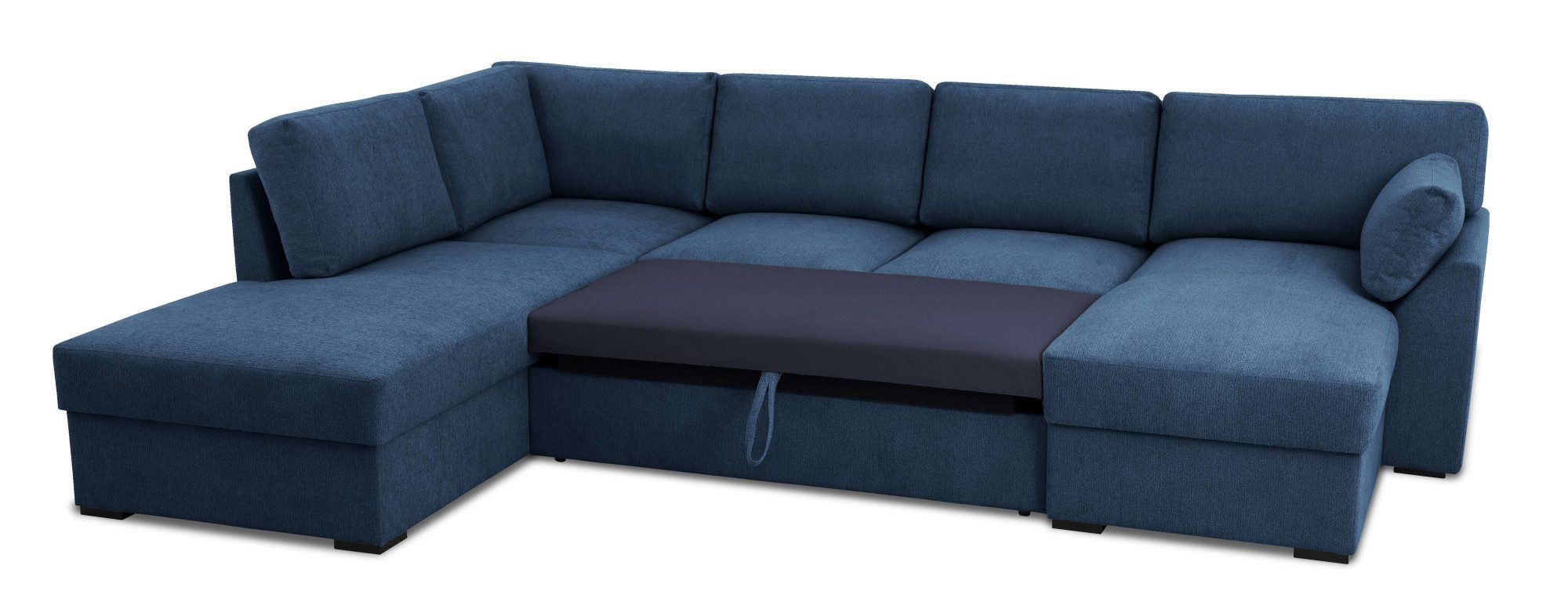 Home affaire Zithoek Citry Breedte 309 cm, chenille, bedfunctie, bedlade, U-vorm