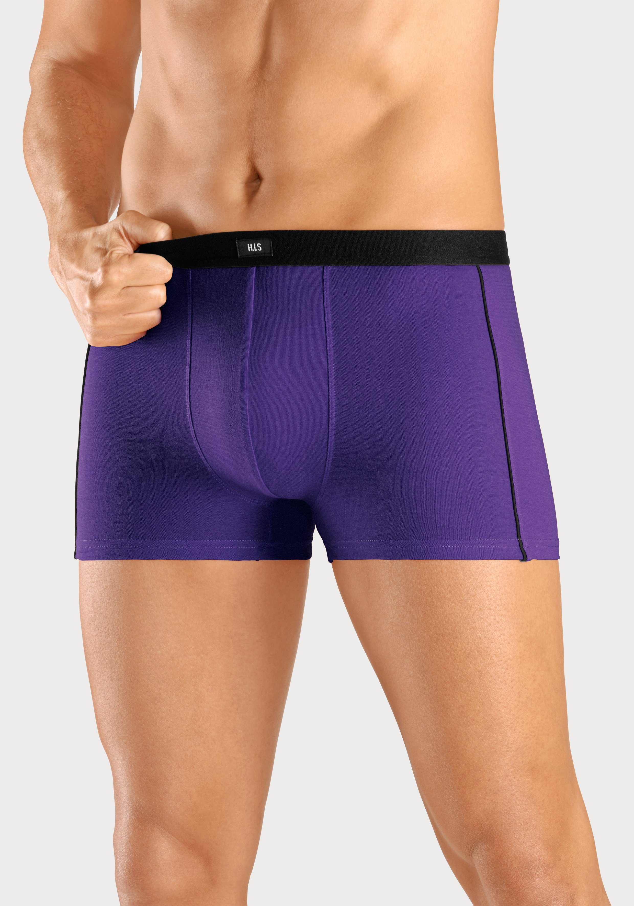 H.I.S Boxershort voor heren met smalle piping aan beide kanten opzij (set, 3 stuks)