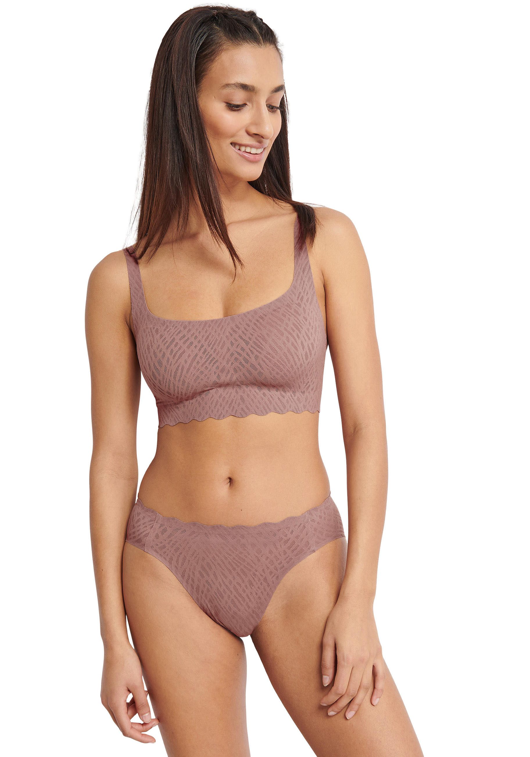 Sloggi Bustier ZERO Feel Bliss Top naadloos met kantlook (set 1-delig)