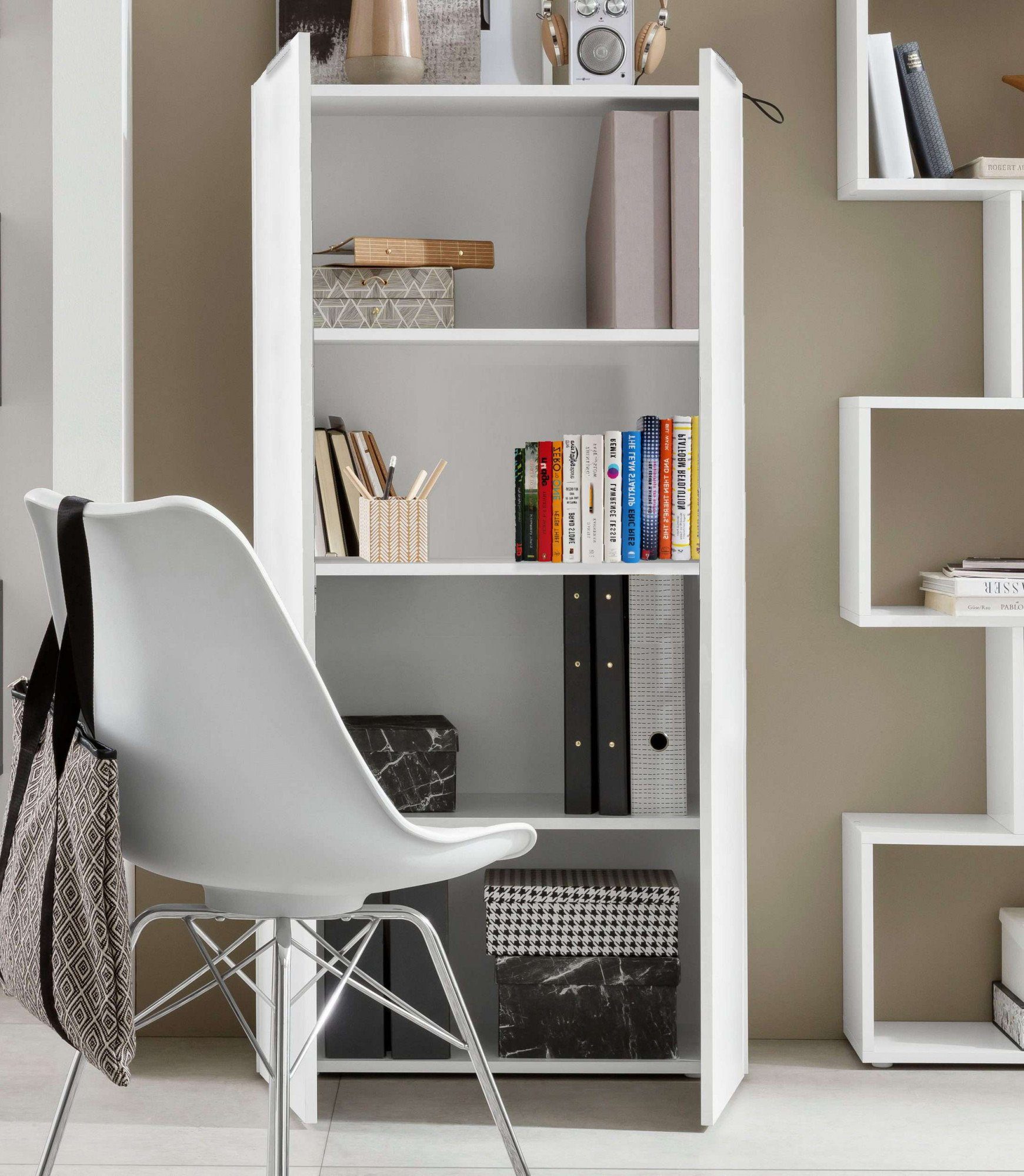 INOSIGN Boekenkast Dalia Archiefkast in modern ontwerp, breedte 70 x hoogte 140 cm, hoogglans (1 stuk)