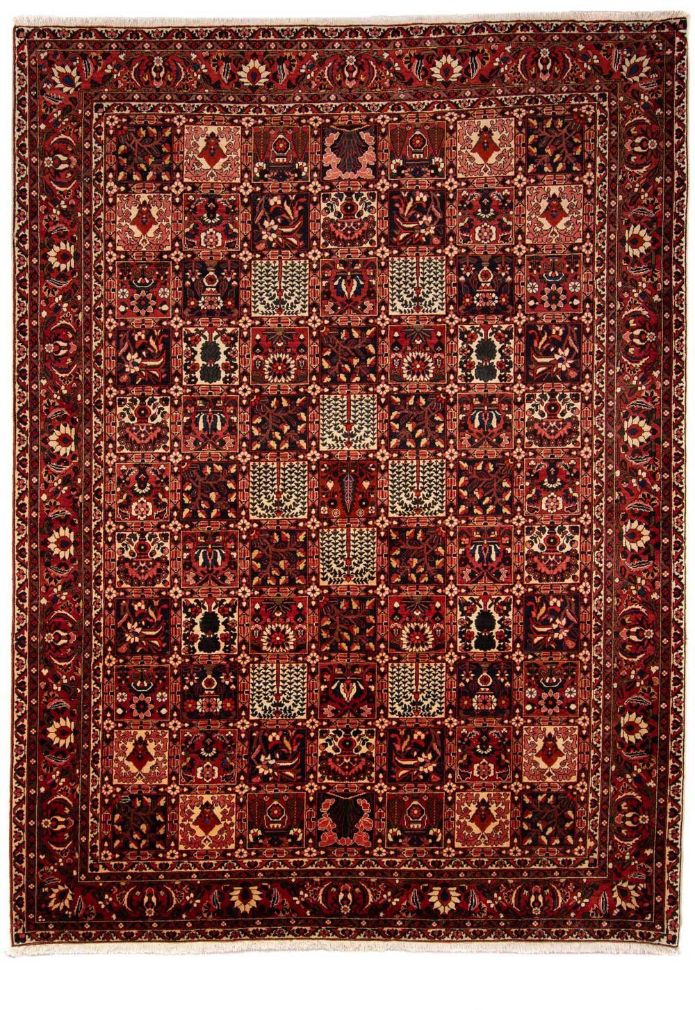 morgenland Wollen kleed Bachtiar medaillon rosso scuro 360 x 268 cm Uniek exemplaar met certificaat