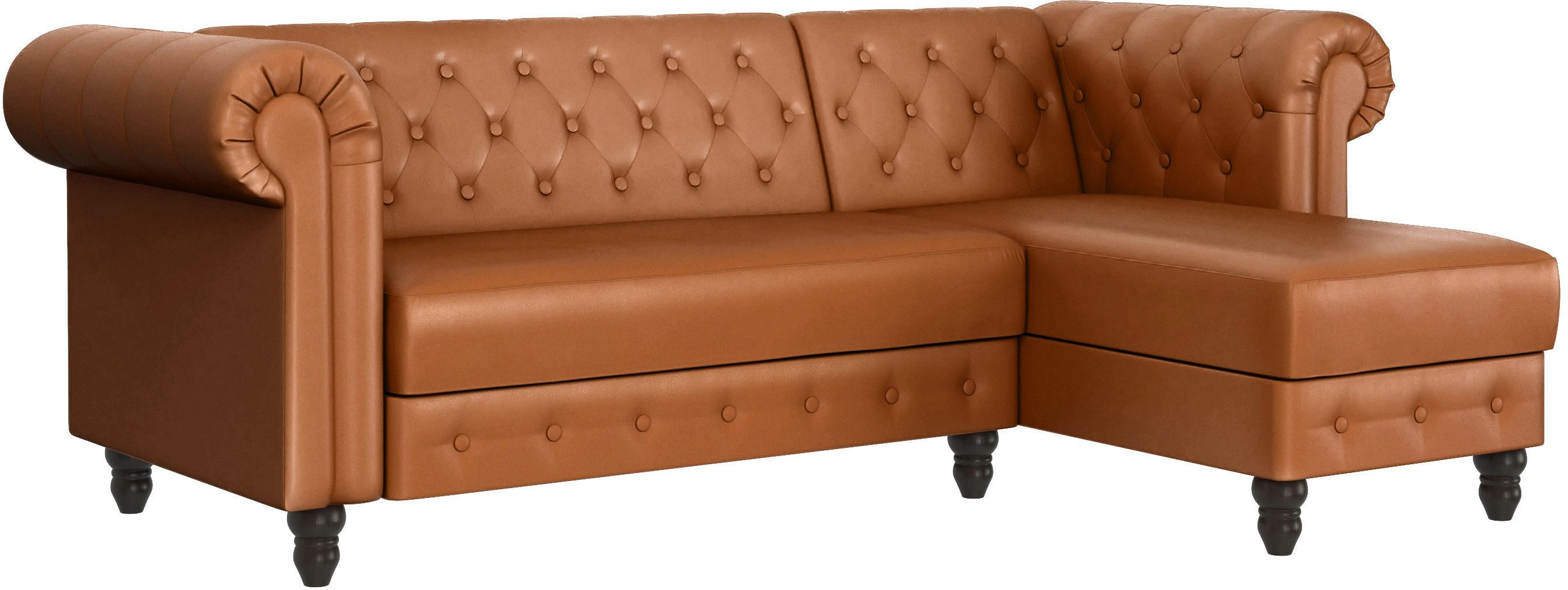 Dorel Home Hoekbank Felix, L-model, 241 cm (ligoppervlak108x195 cm), récamier verwisselbaar,
