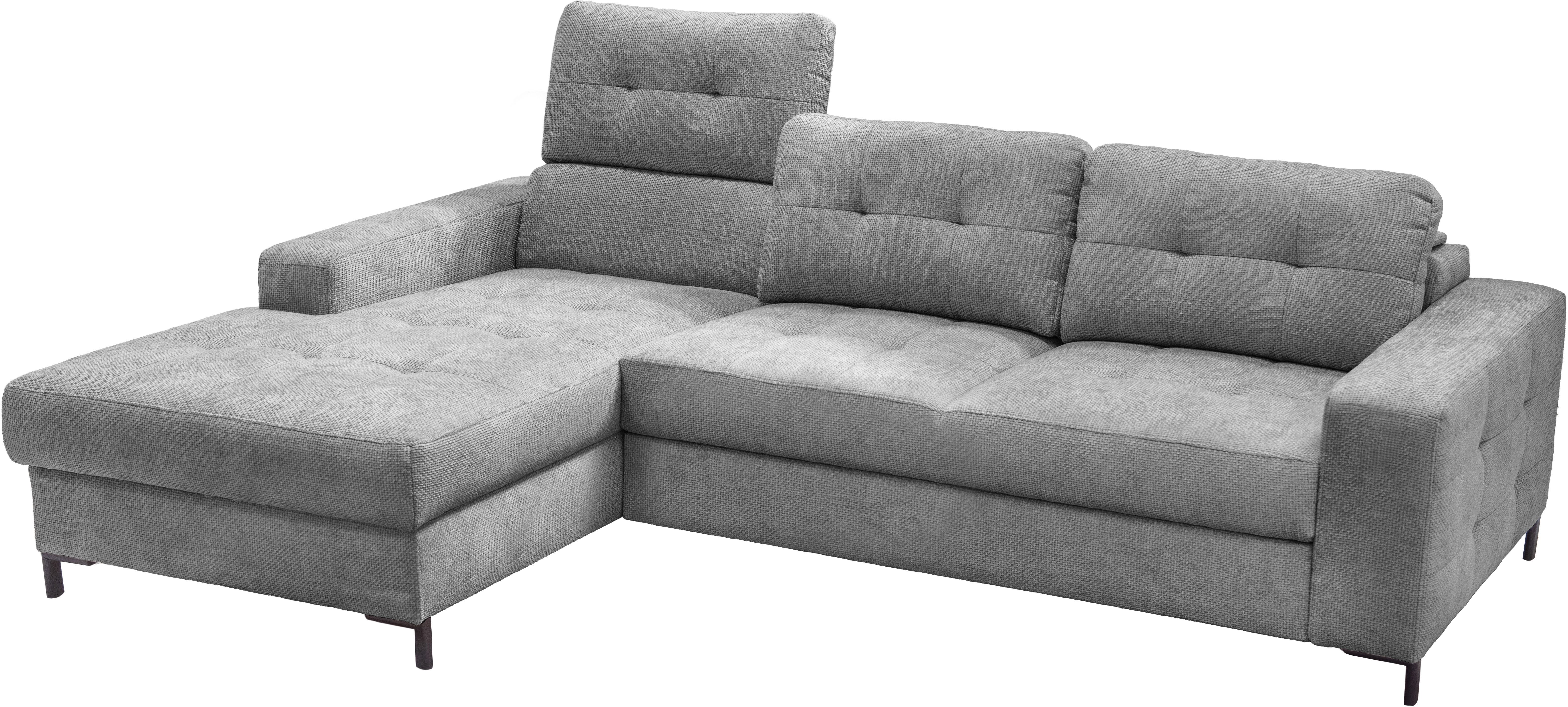 exxpo - sofa fashion Hoekbank Bonito, met rug- en zitdiepteverstelling, inclusief bed & bedlade