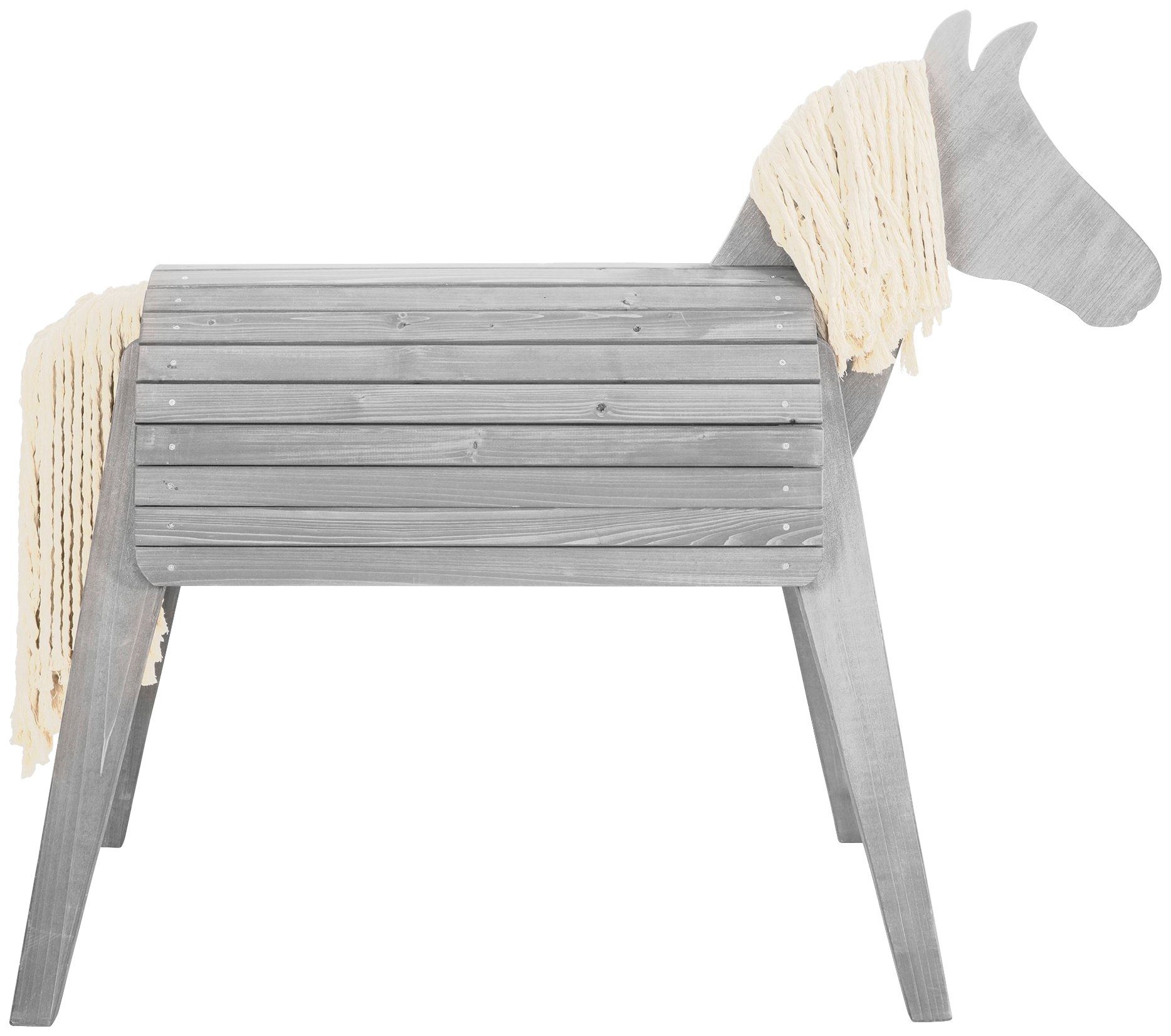 Roba® Houten paard Speelpaard Tuinpaard, HxBxD: 123 x 65 x 153 cm, zithoogte: 89 cm