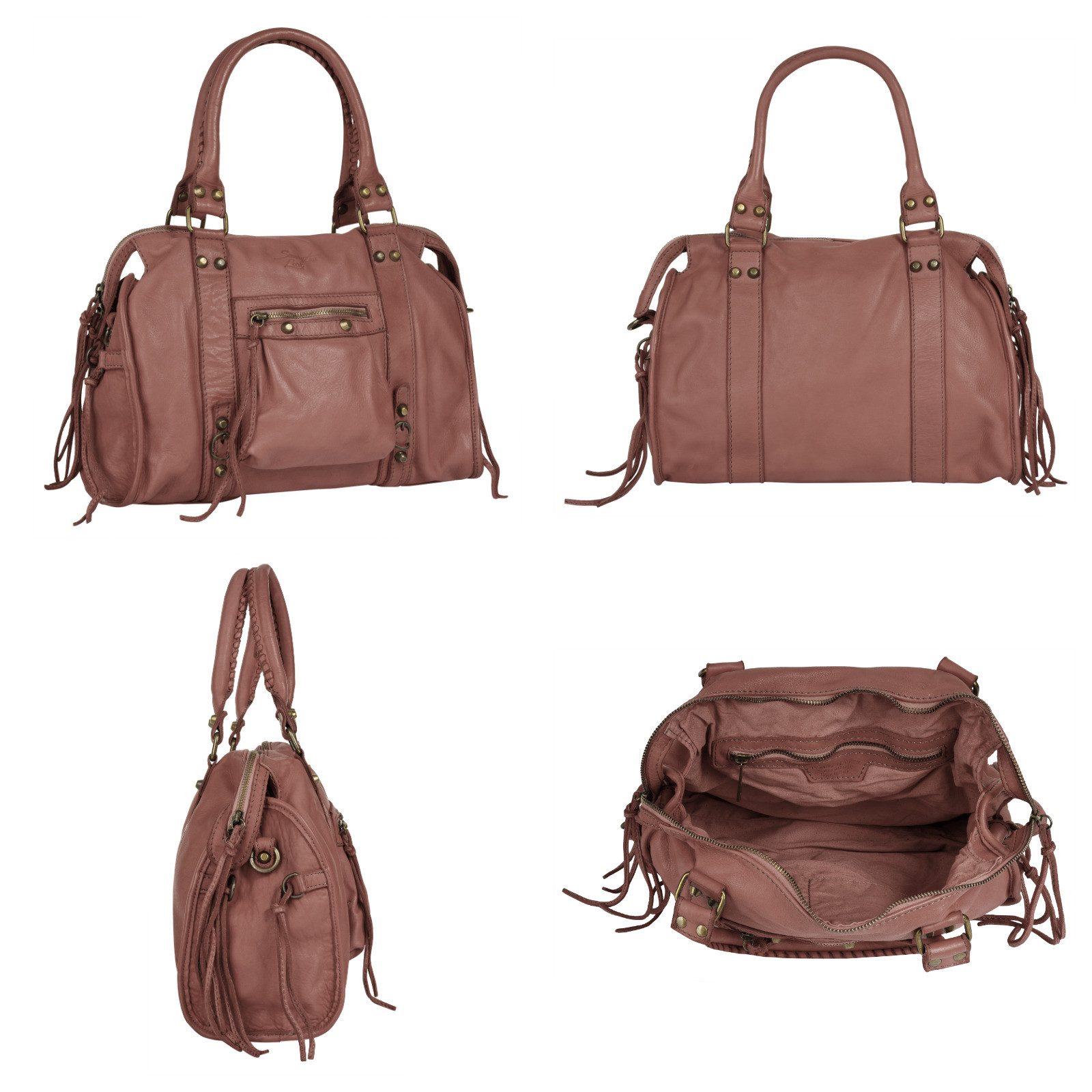 Samantha Look Shopper echt leer, made in italy (1-delig)