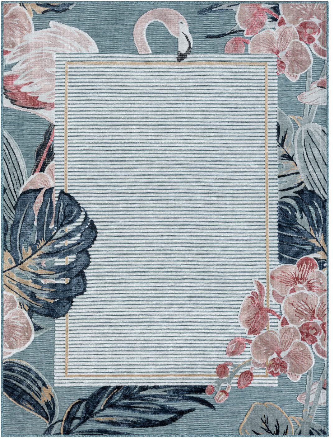 Myflair Möbel & Accessoires Vloerkleed Cloud voorraadopruiming Flamingo motief, met rand, geschikt voor buiten, balkon, terras