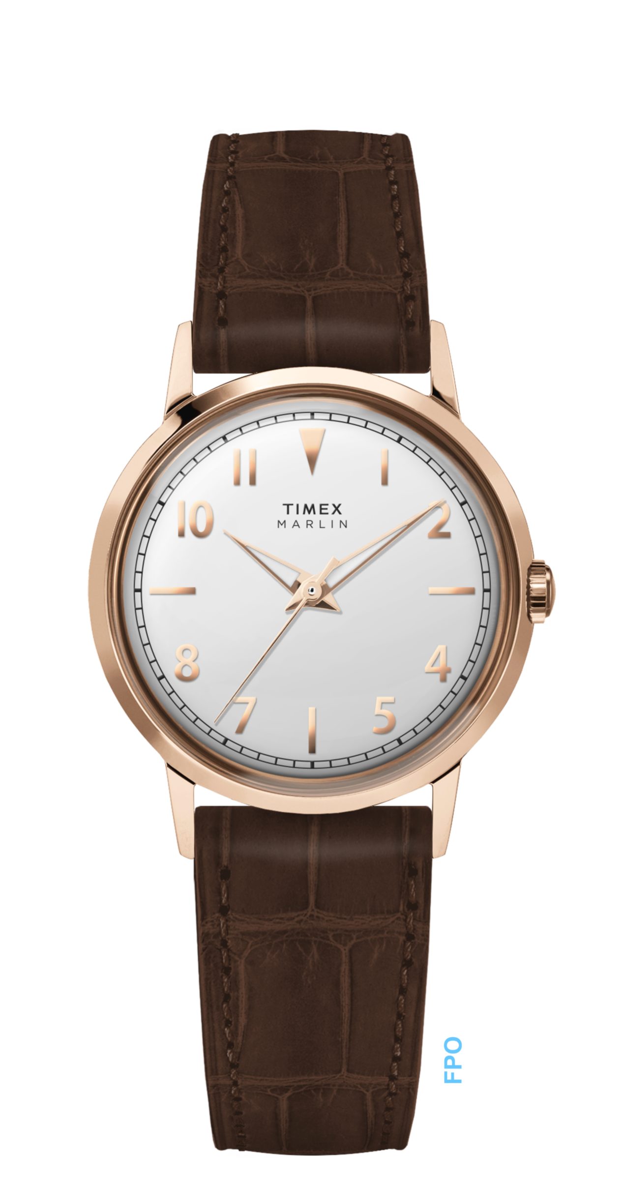 Timex Kwartshorloge Marlin Armbandhorloge, dameshorloge, leren armband, fluorescerende wijzers