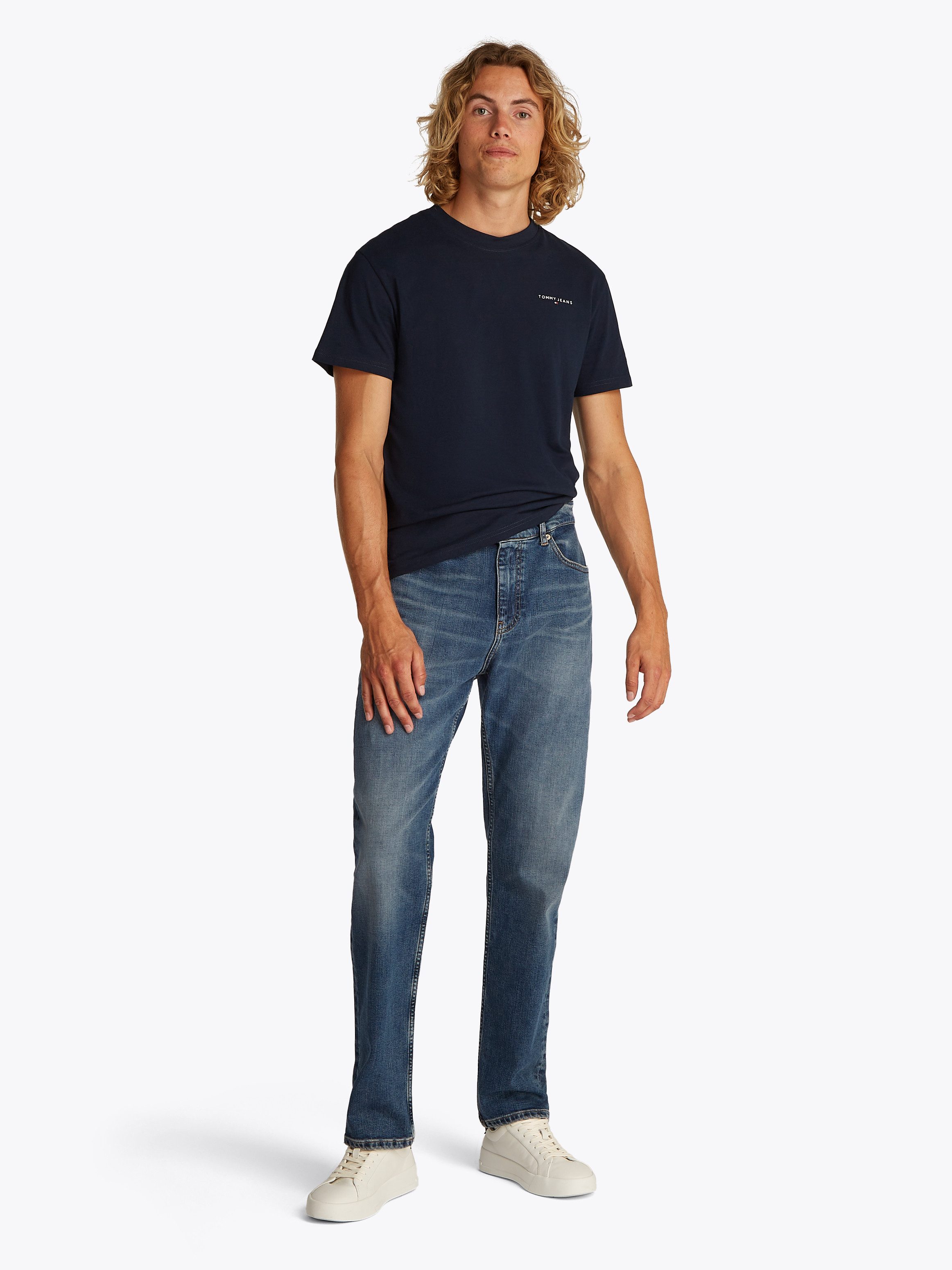 TOMMY JEANS Slim fit jeans RYAN SLIM STRAIGHT met gestempeld logo
