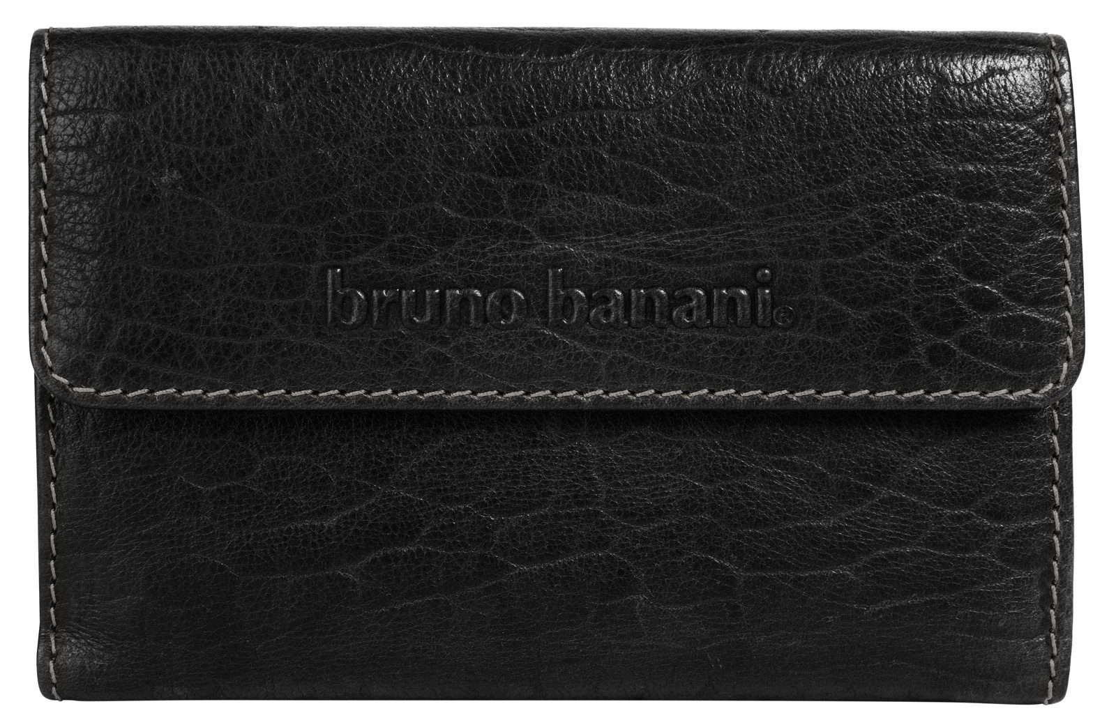 Bruno Banani Portemonnee echt leder unisex portemonnees zwart