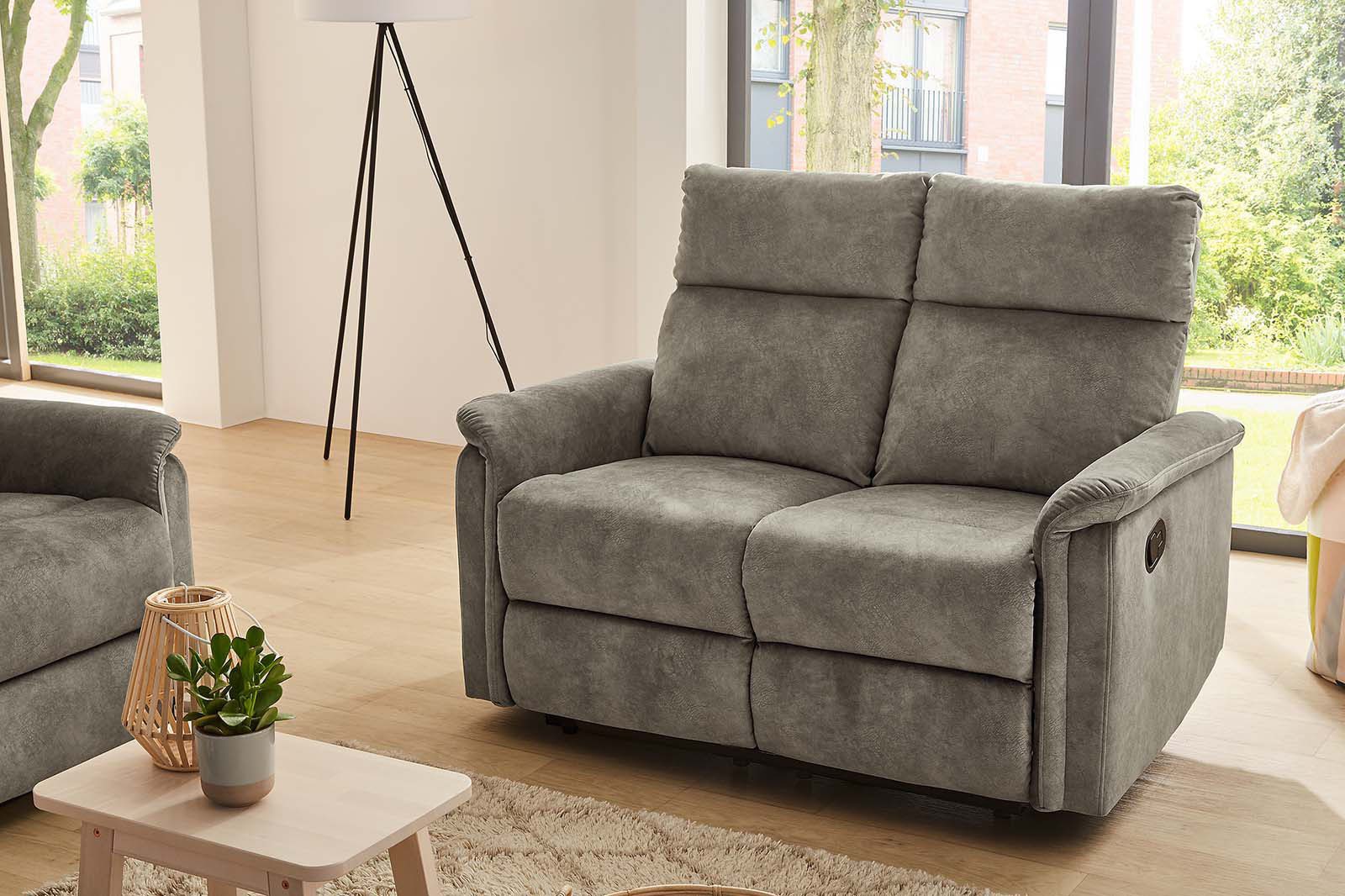 Jockenhöfer Gruppe 2-zitsbank Amrum Ligfunctie met halfautomatische relaxfunctie, TFK bekleding