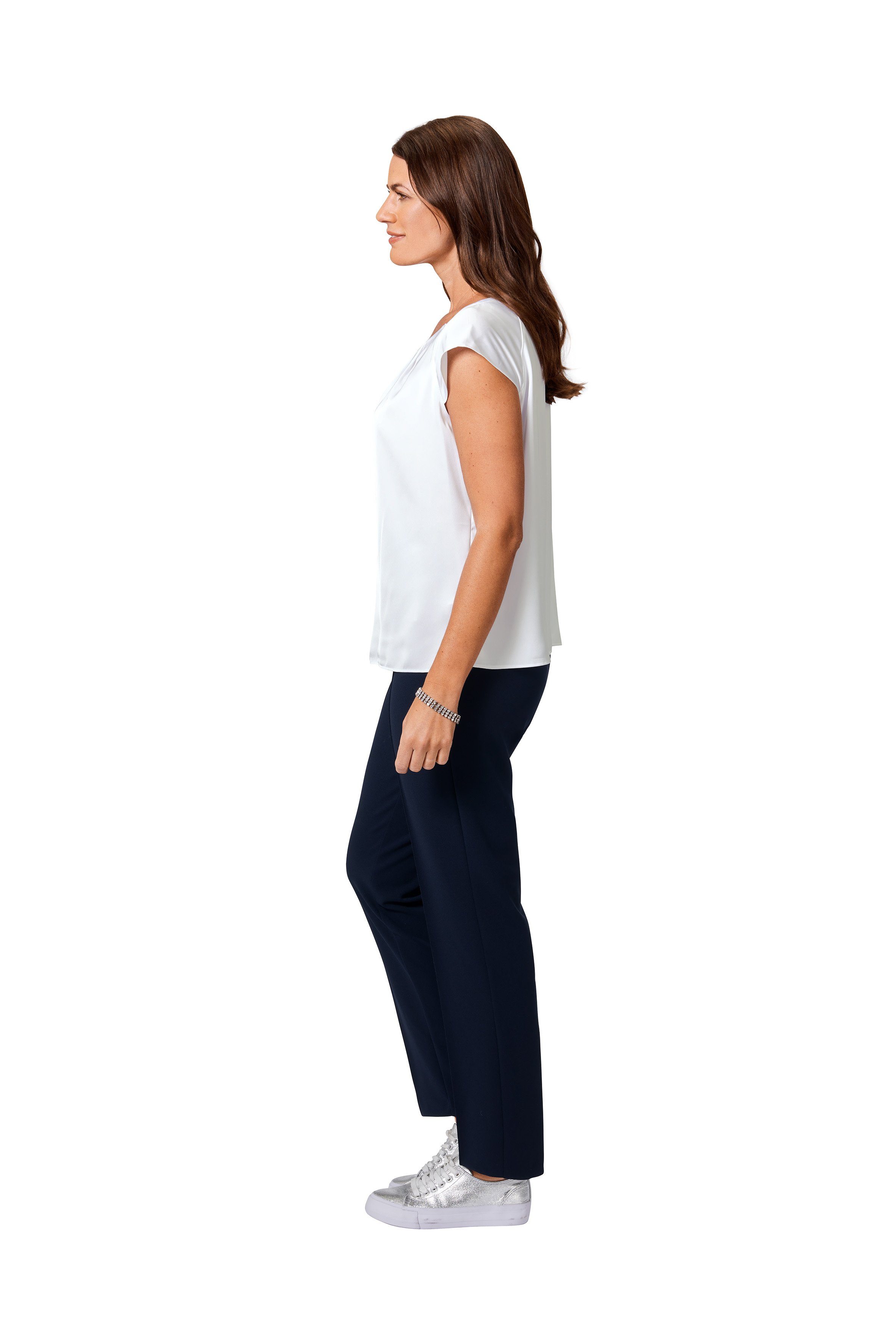 HERMANN LANGE Collection Shirttop met decoratief detail aan de halslijn