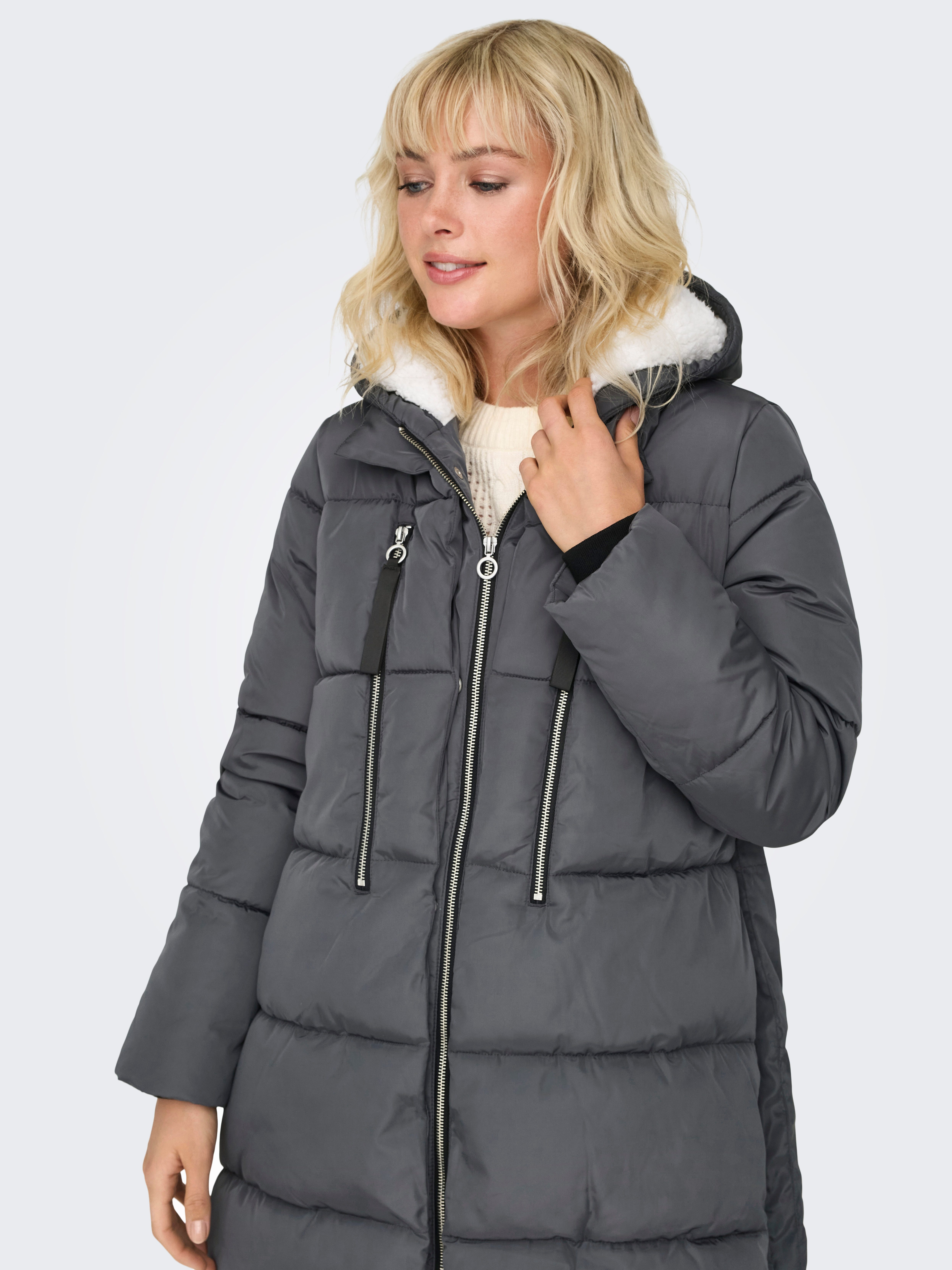 Only Gewatteerde jas ONLNEWNORA LONG PUFFER COAT LIFE CC OTW