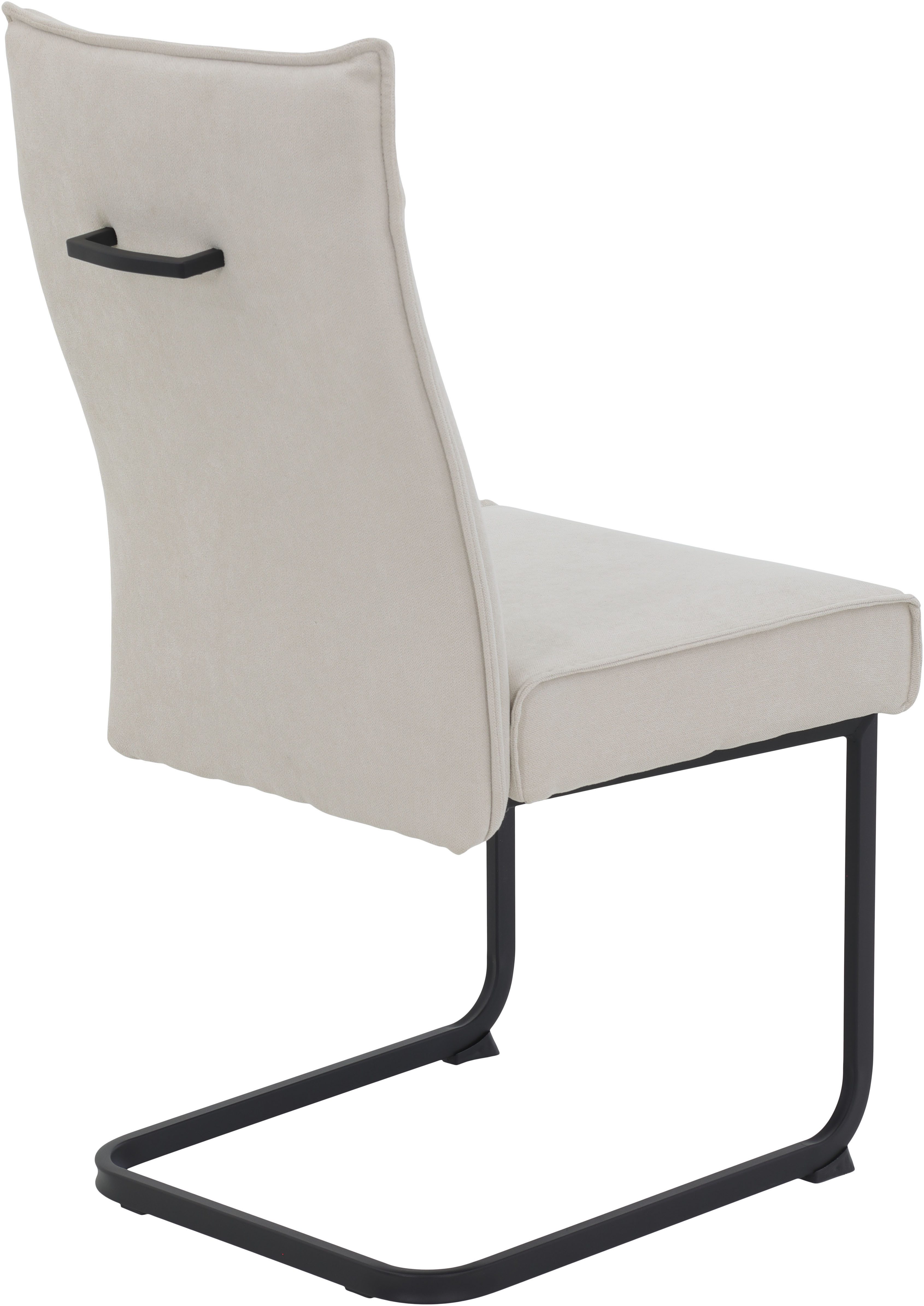 HELA Vrijdragende stoel KAREN eetkamerstoel XL-breedte, comfortzit, pocketvering, greep, 140kg belastbaar (set, 4 stuks)