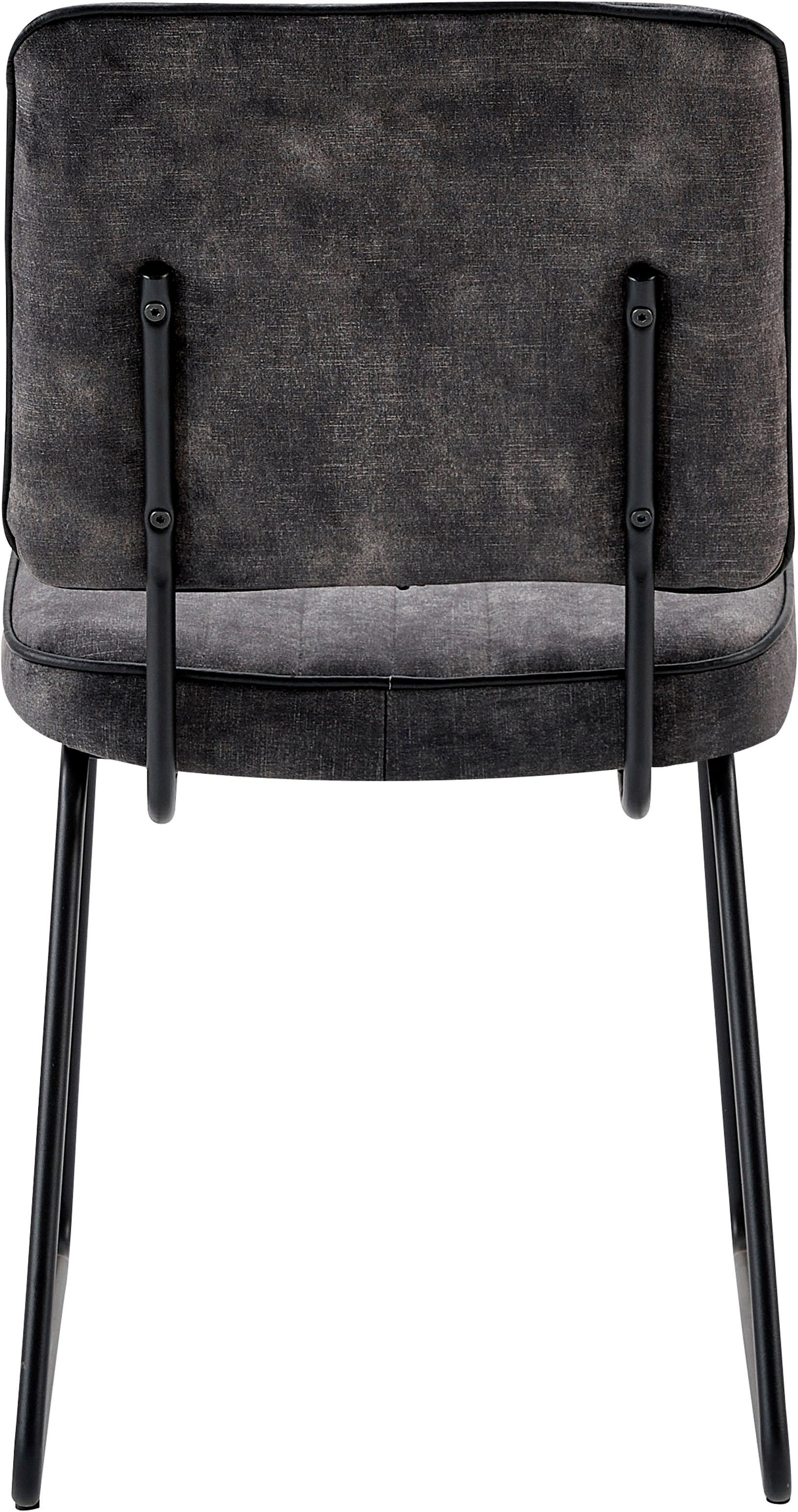 byLIVING Stoel met beugelpoten Liam 4-delige set moderne stoel in praktische 4-set met metalen frame (set, 4 stuks)