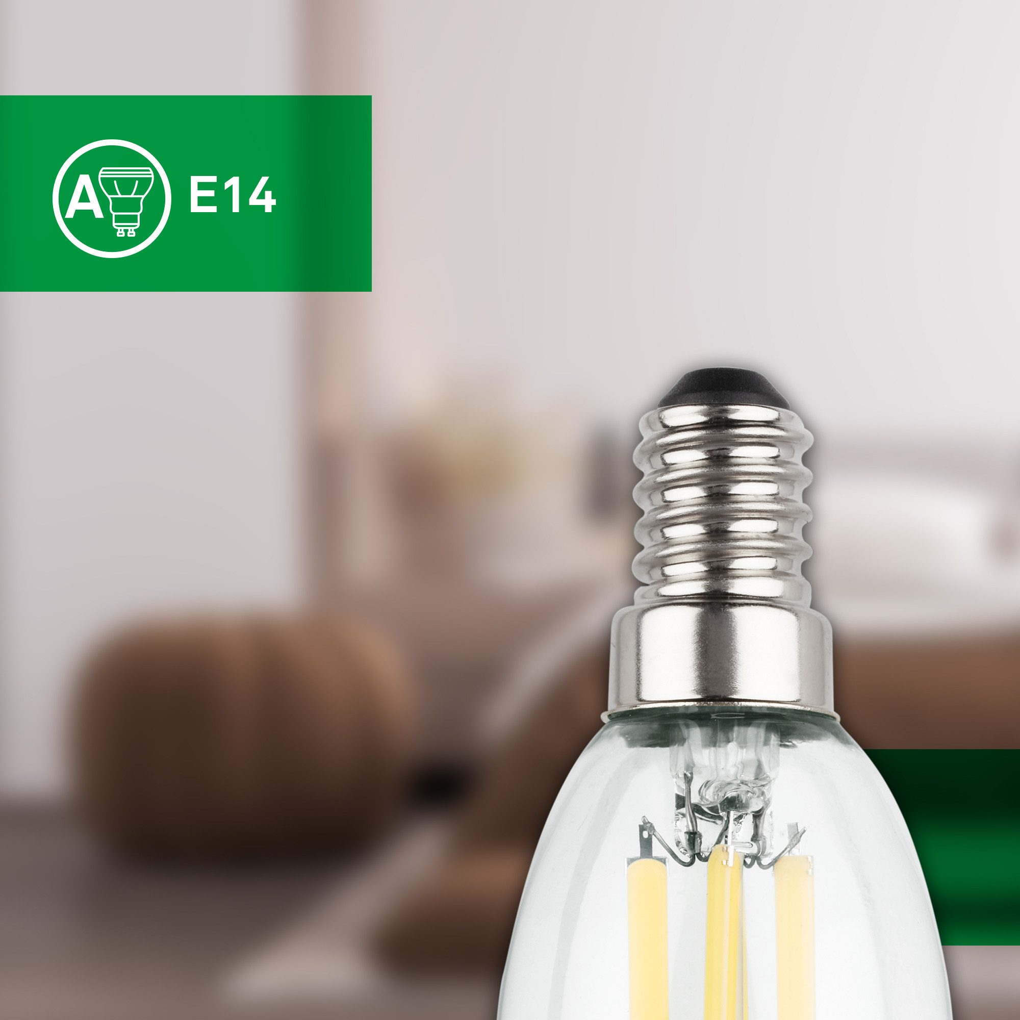 Briloner Leuchten Led-verlichting Ultra-efficiënte lichtbron EEK A, 2-pack, E14