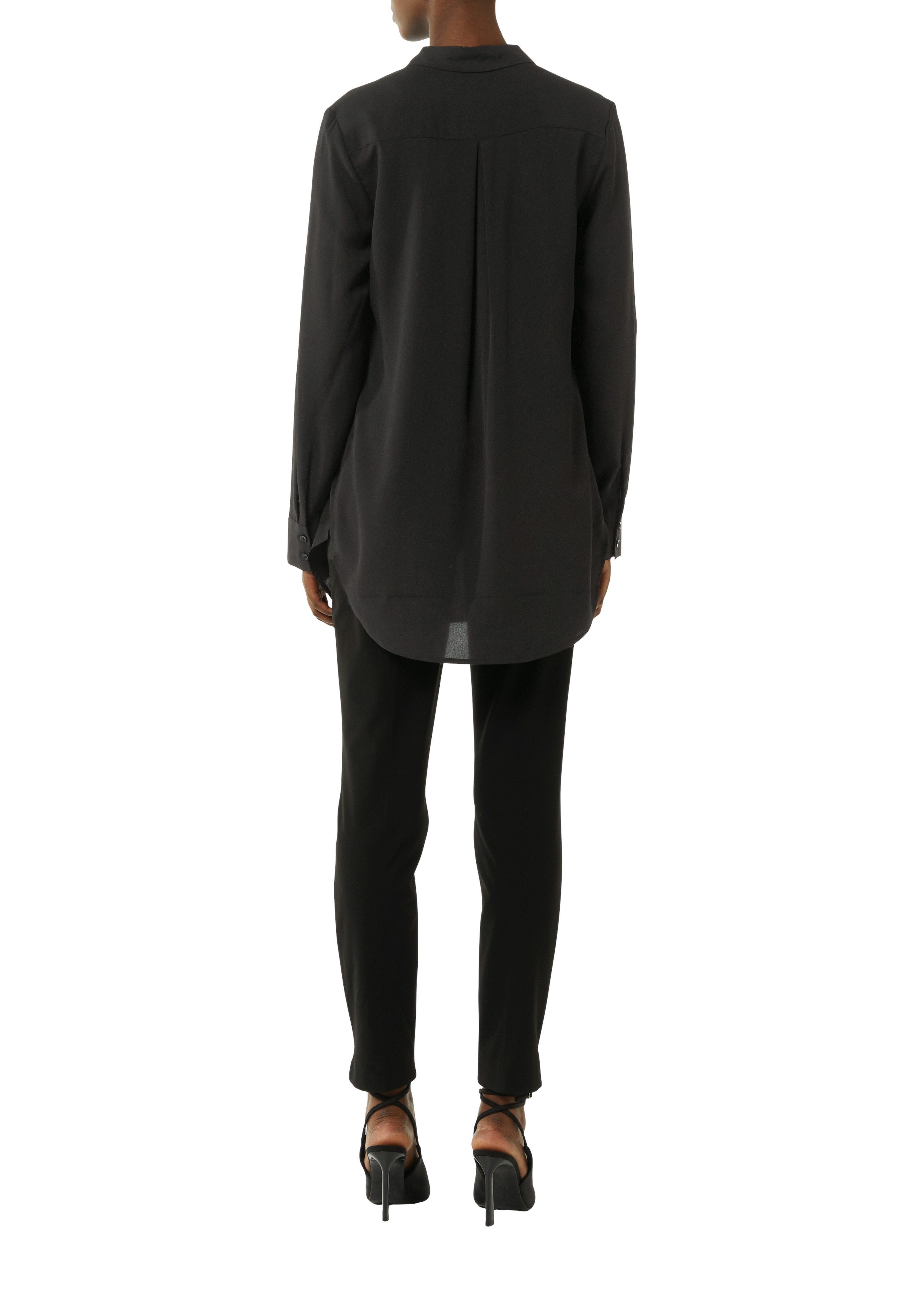 Comma Blouse met lange mouwen met licht transparant materiaal