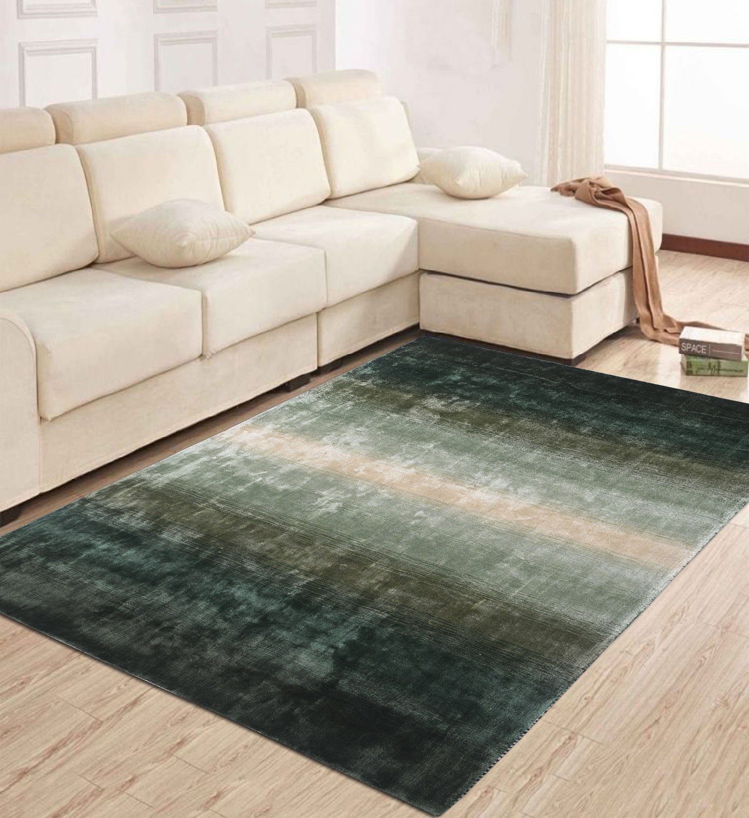 Home affaire Vloerkleed Katalin, met de hand geweven, vloerkleden van 100% viscose, in kleur changerend