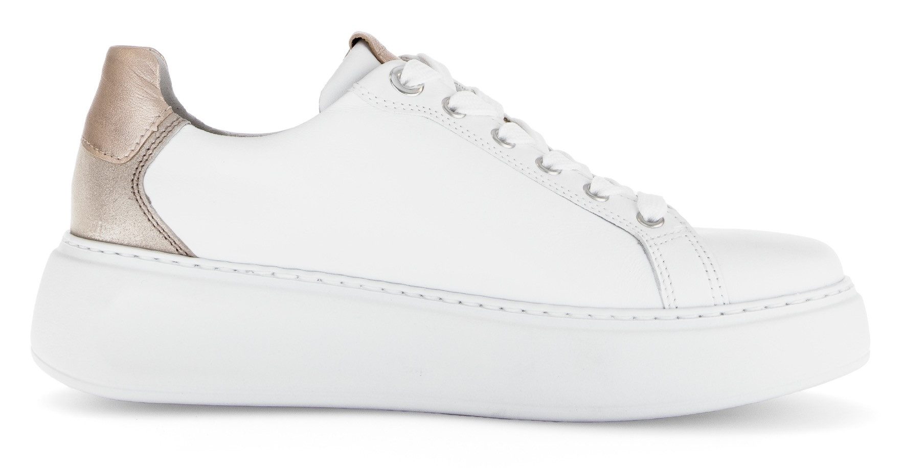 Gabor Plateausneakers Florence , vrijetijdsschoen, lage schoen, veterschoen, contrastafwerking, breedte g (=breed)
