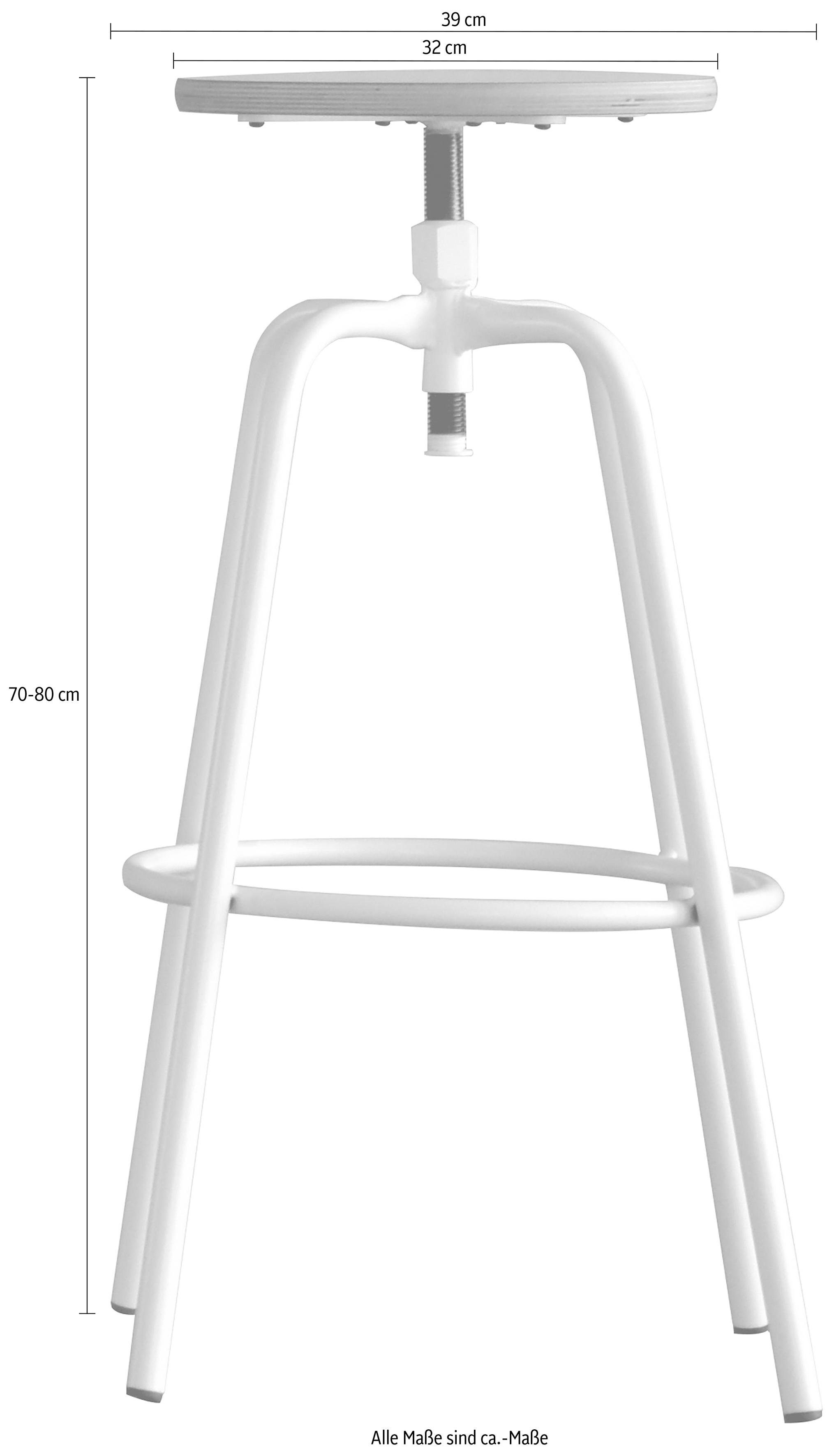 Barkruk Paris in hoogte verstelbaar 70-80 cm, in 3 kleuren,