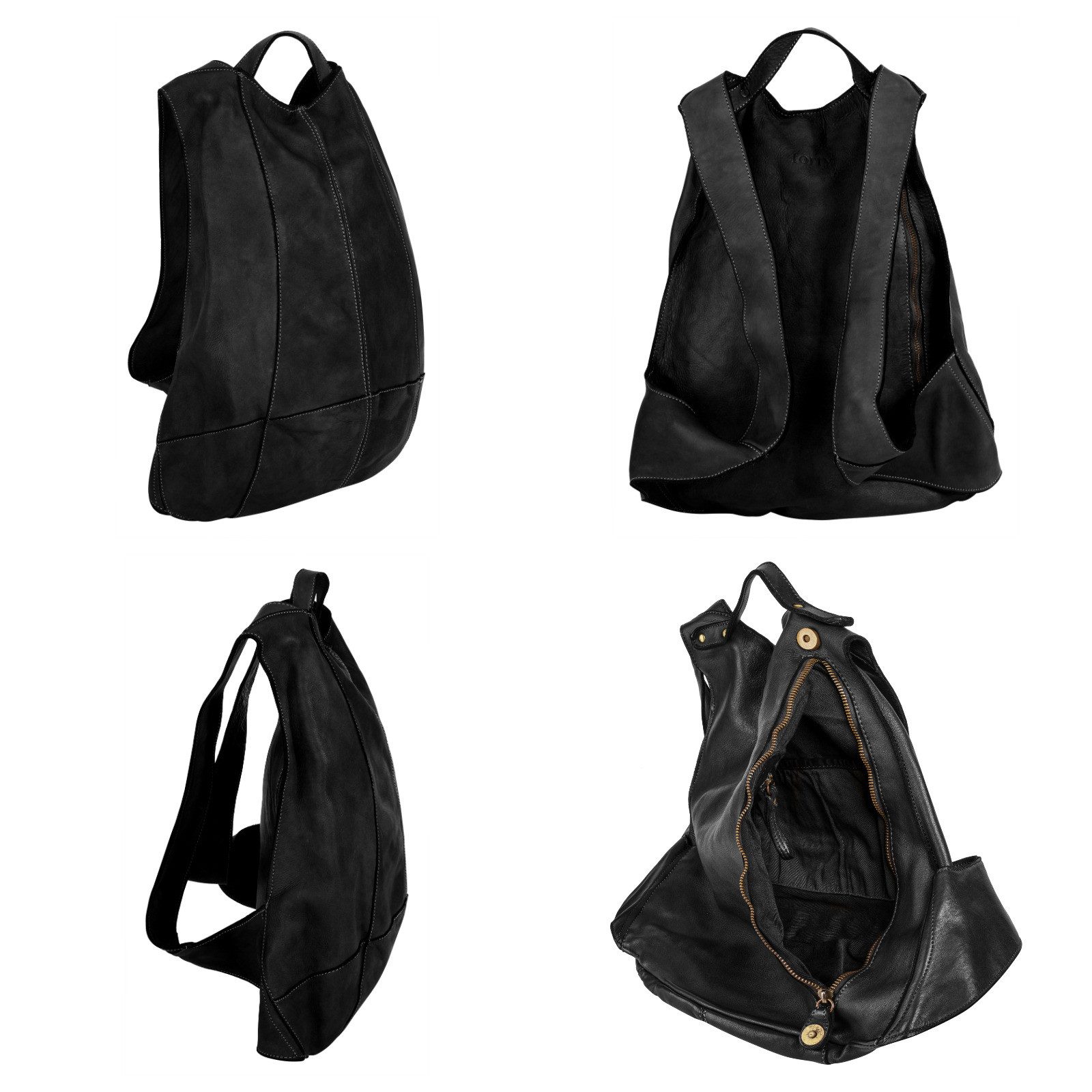 Forty Degrees Rugzak echt leer, made in italy