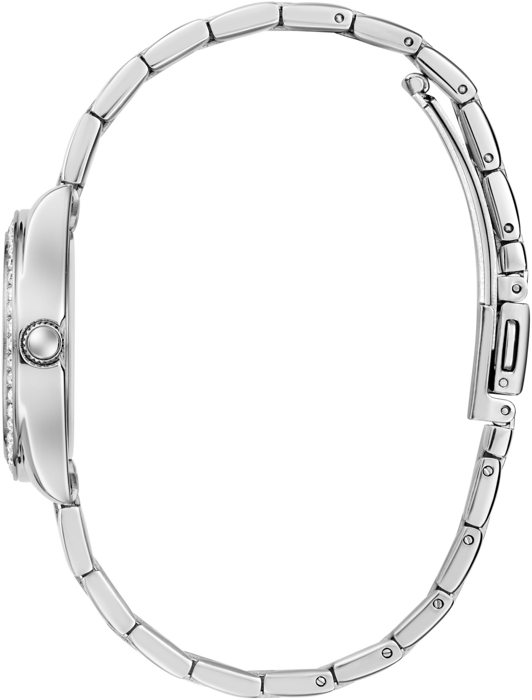 Guess Kwartshorloge MINI LUNA GLITZ Horloge, dameshorloge, stalen armband