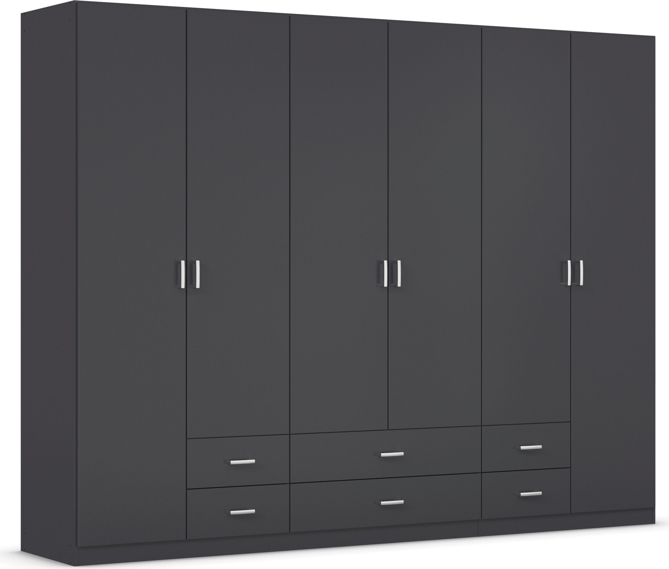 rauch Draaideurkast Kledingkast kast garderobe linnenkast GAMMA in 3 breedtes met 6 lades, in eenvoudig design topseller made in germany