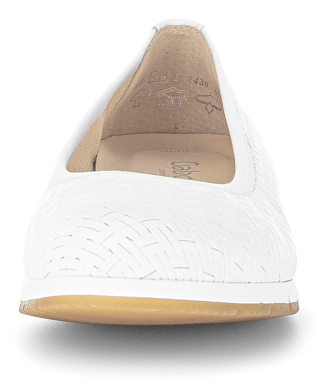Gabor Ballerina's Florence , wig hak, comfort schoen, gemaksschoen met vlechtpatroon, breedte g