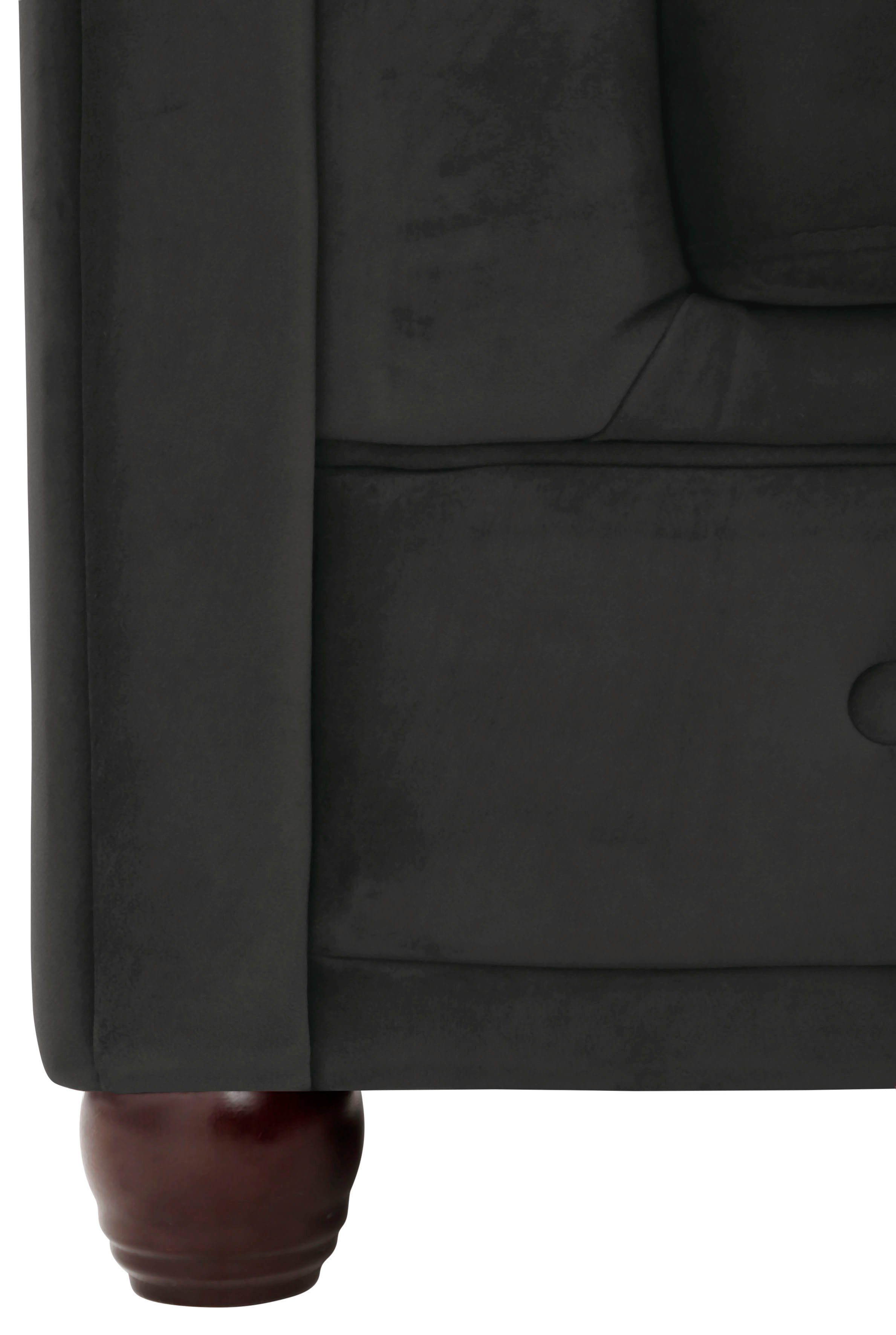 Home affaire Chesterfield-bank New Castle L-vorm hoogwaardige capitonnage in chesterfield-design, bxdxh: 255(171x72)