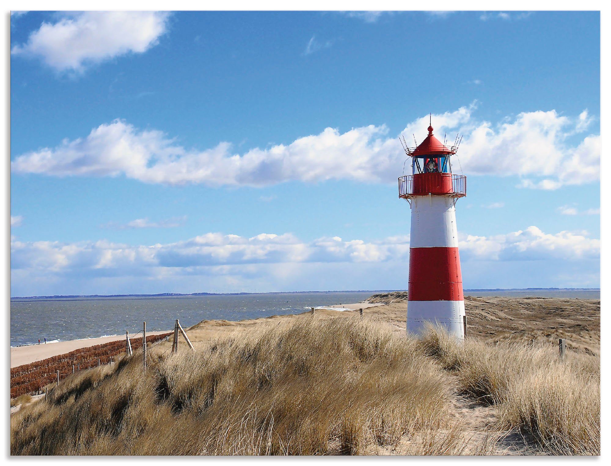 Artland Keukenwand Vuurtoren Sylt Aluminium spatscherm met plakband, gemakkelijke montage keukenwanden blauw
